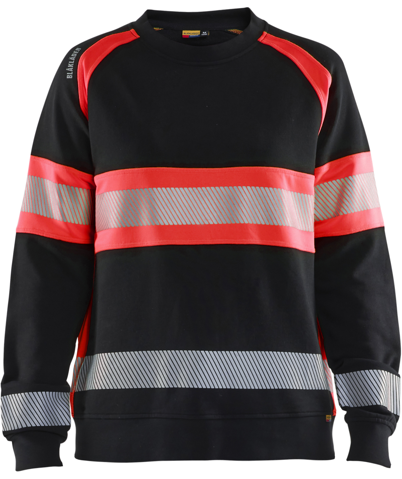 Bl&aring;kl&auml;der sweatshirt dam, Svart/Varselr&ouml;d