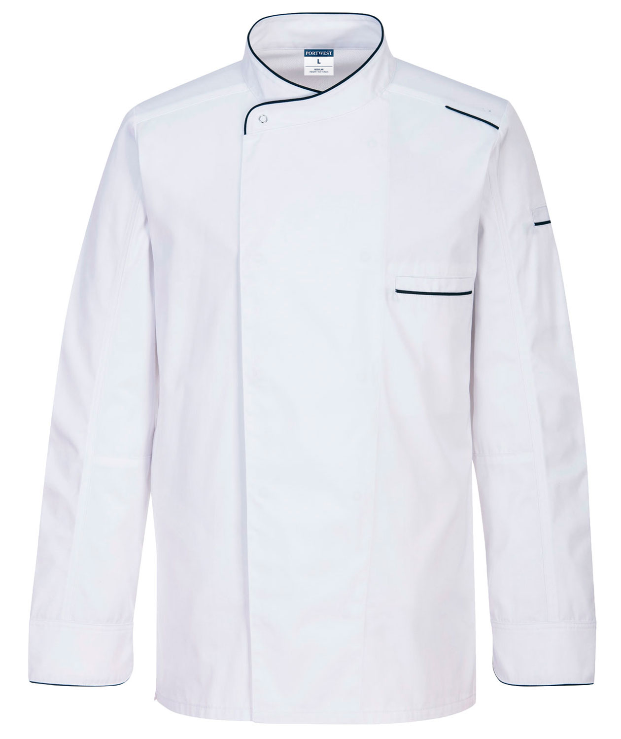 Portwest Surrey kokkejakke, Hvid