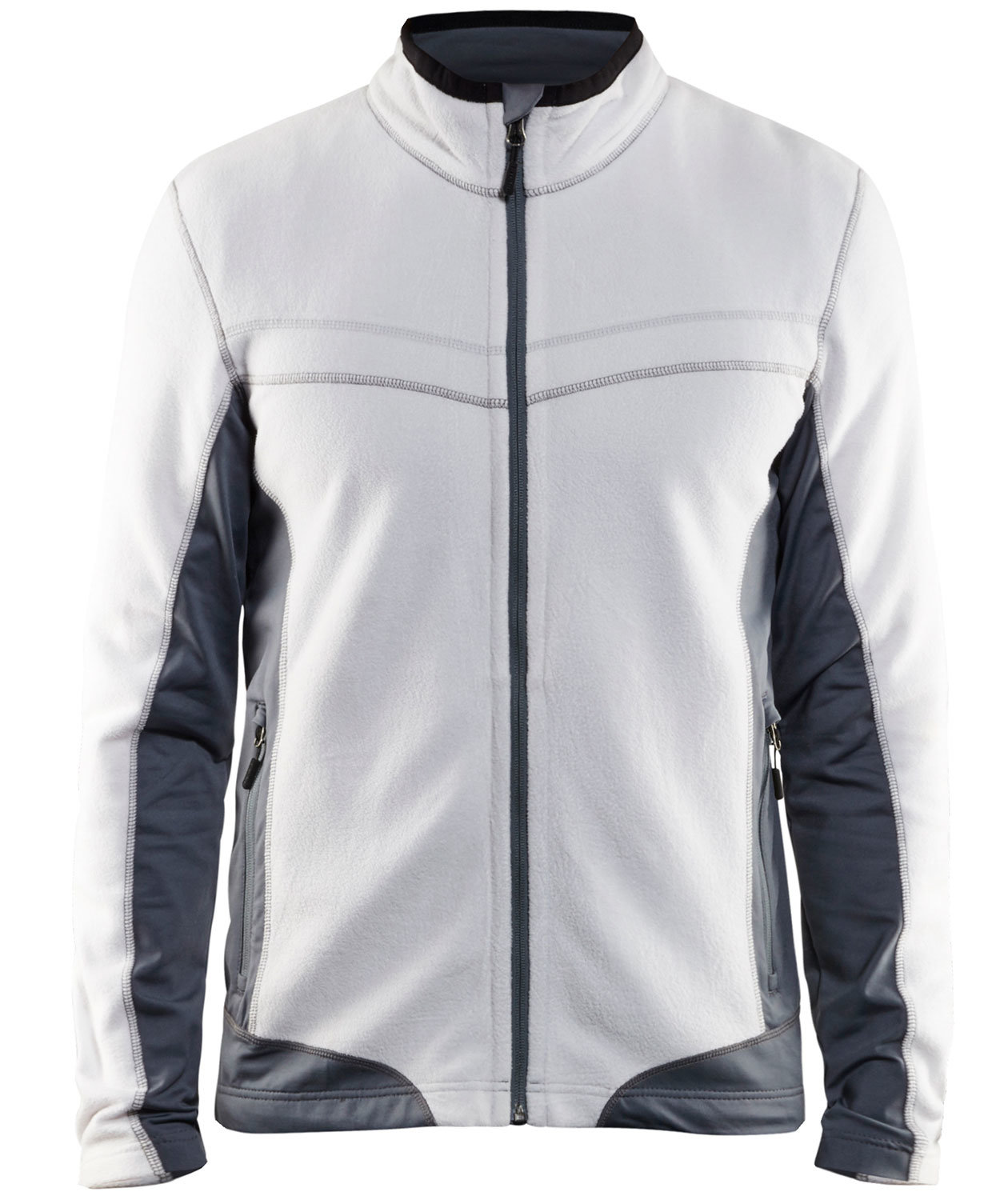 Bl&aring;kl&auml;der&nbsp;Microfleece jacka, Vit/Gr&aring;