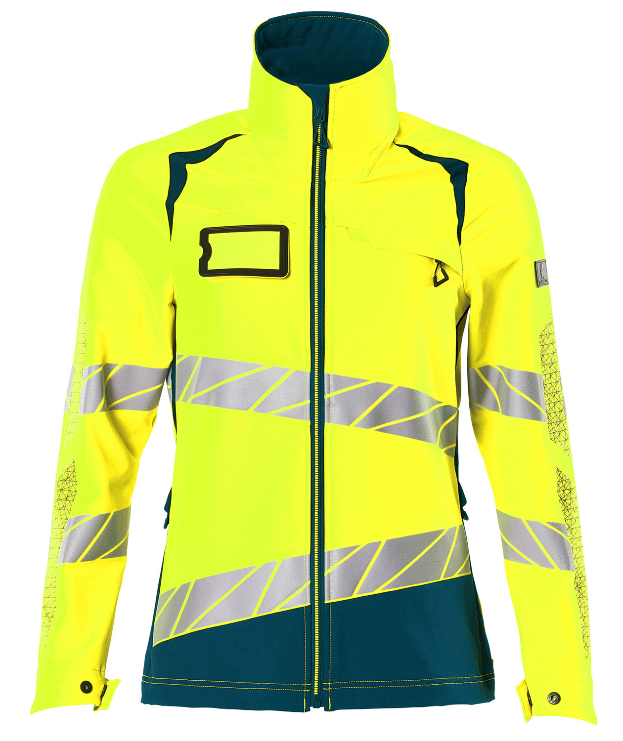 Mascot Accelerate Safe Damen Jacke full stretch, Hi-Vis Gelb/Dunkelpetroleum, Hi-Vis Gelb/Dunkelpetroleum, swatch