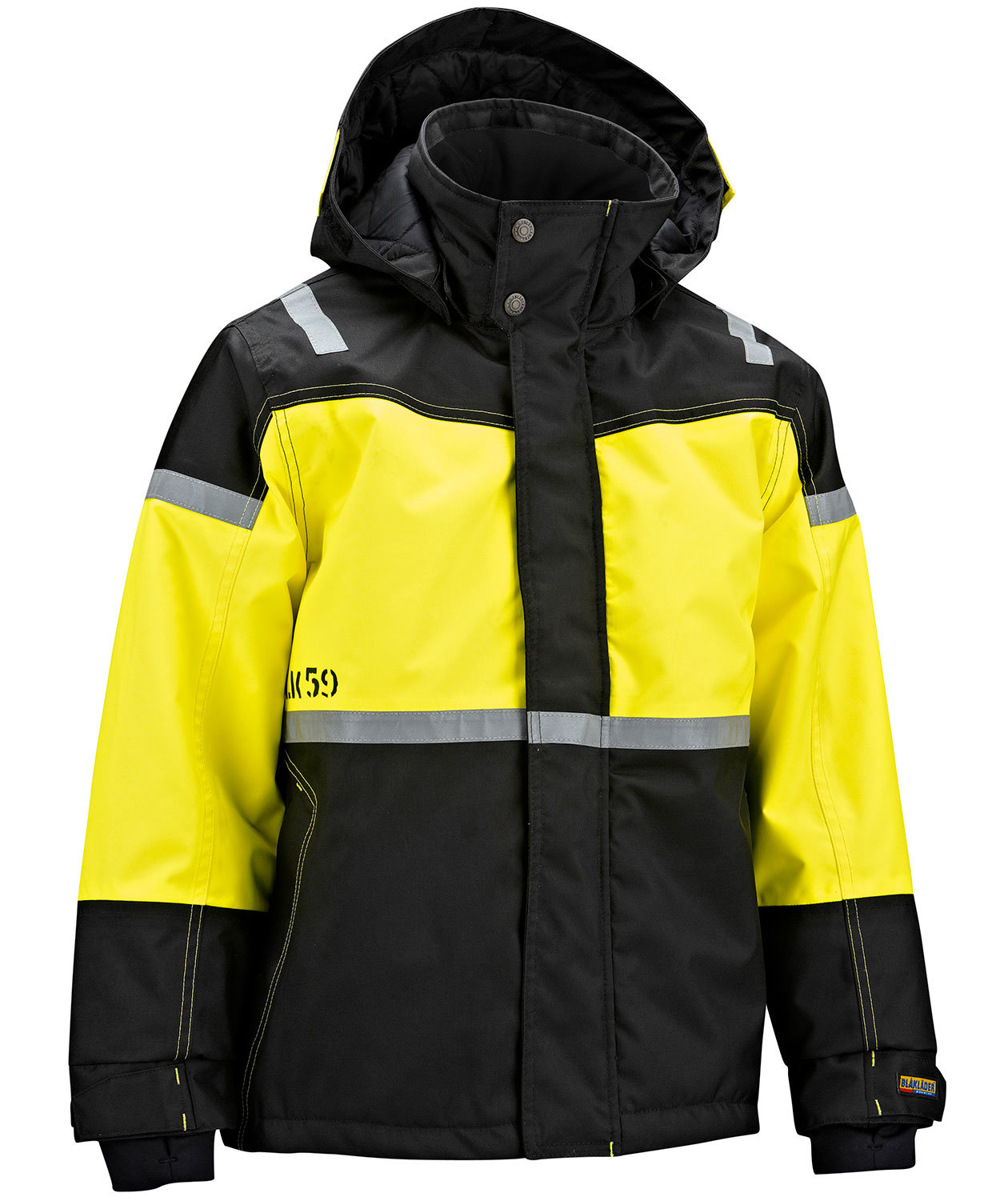 Bl&aring;kl&auml;der vinterjacka till barn, Svart/Gul