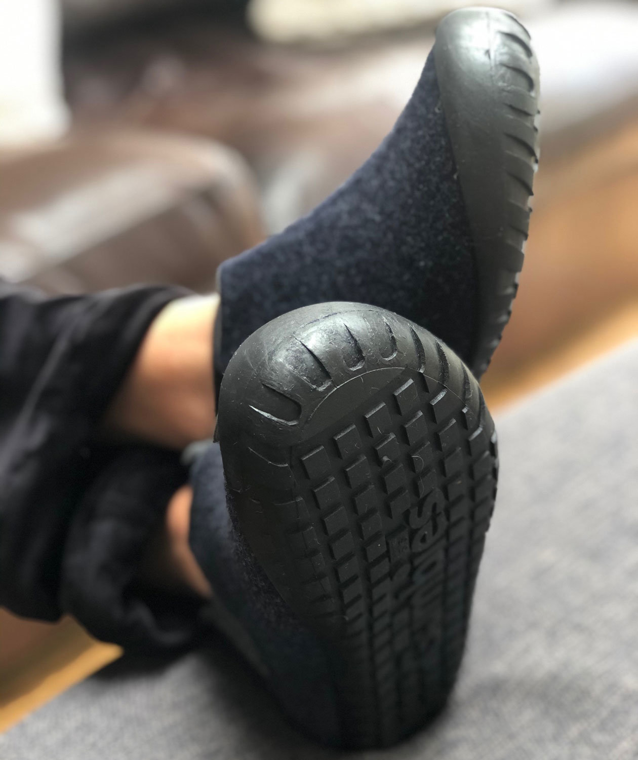 Gumbies Brumby Slipper Boot t&oslash;fler, Navy/Grey, large image number 2