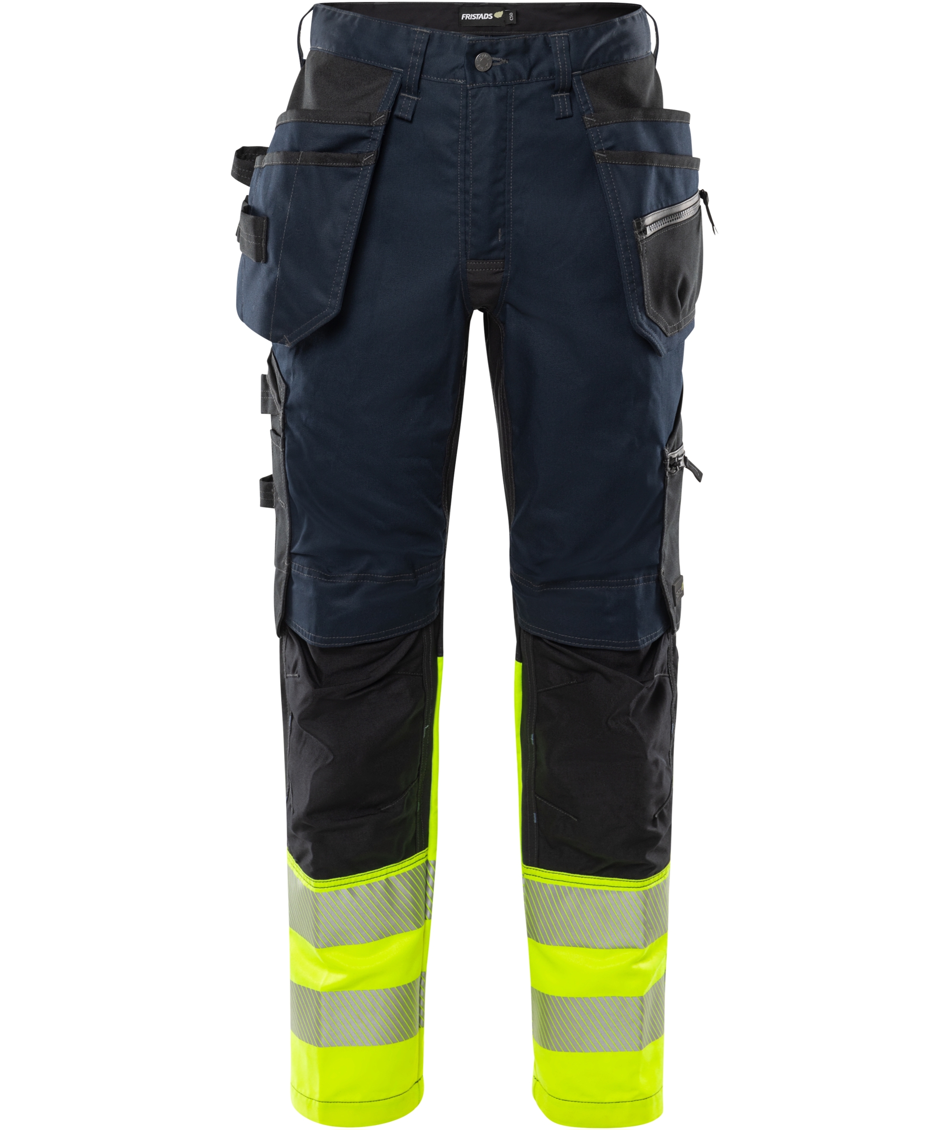 Fristads craftsman trousers 2906 GWM, Hi-Vis Yellow/Dark Marine, Hi-Vis Yellow/Dark Marine, swatch