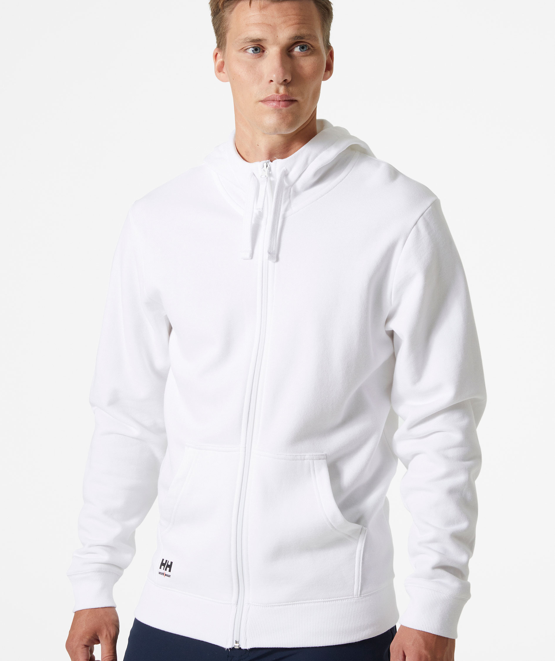 Helly Hansen Classic h&aelig;ttetr&oslash;je med lynl&aring;s, White 