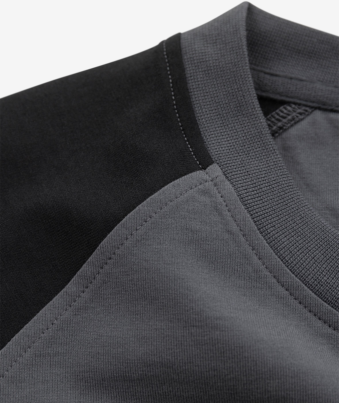 Fristads Heavy langermet T-skjorte 7071 GTM, Gr&aring;/Svart, large image number 4