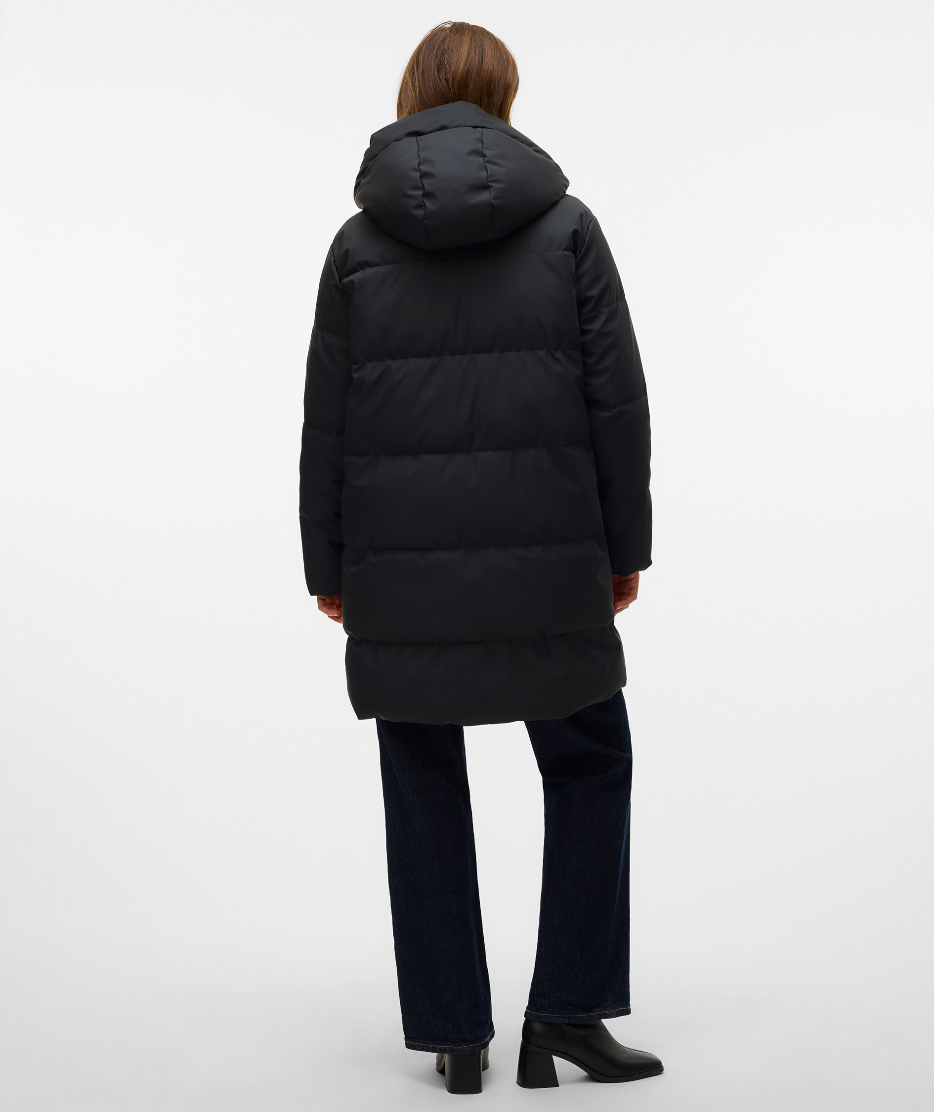 Vero Moda VMGRETAKYLIE coated vadderad jacka, Black, large image number 2