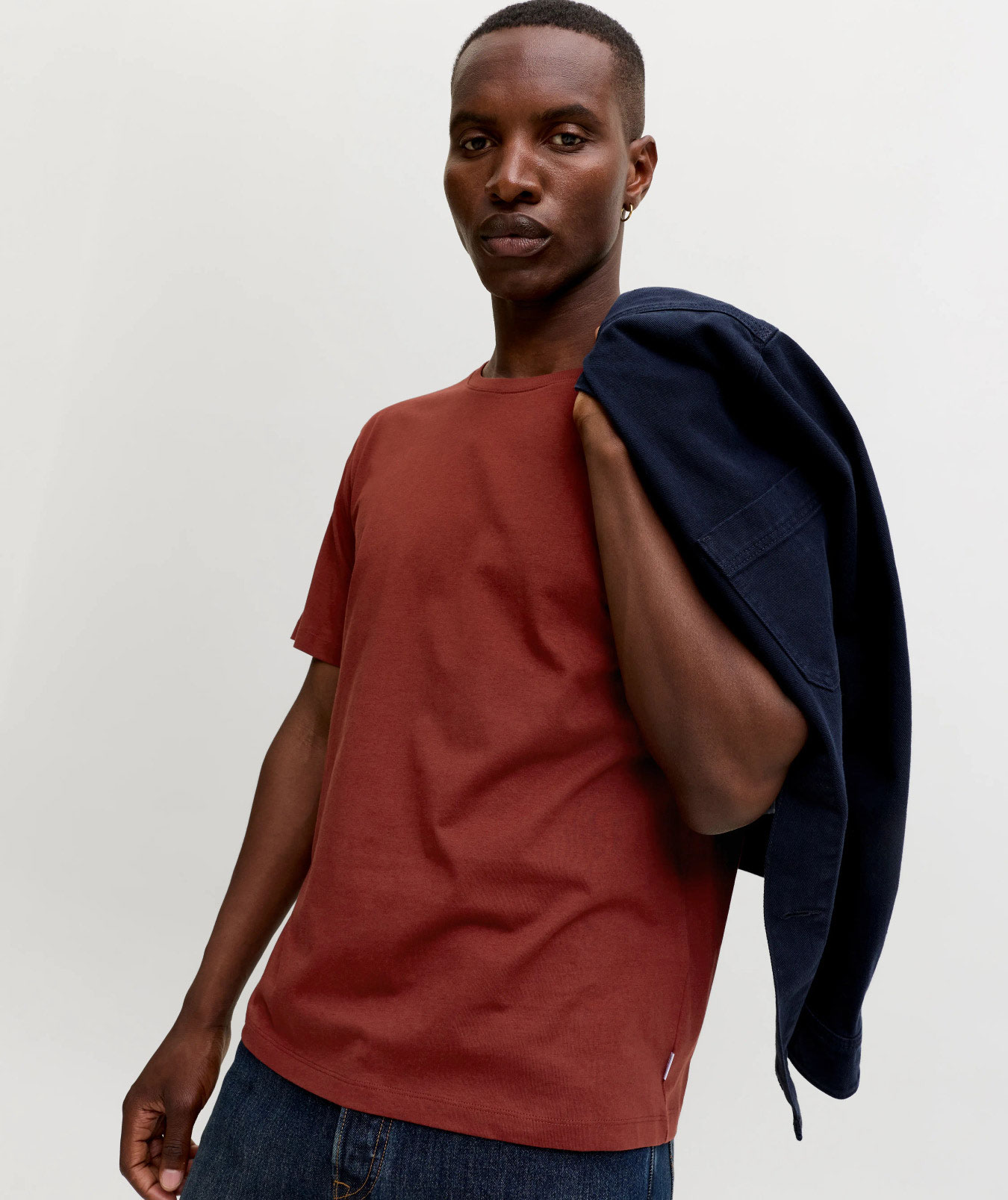 Jack & Jones JJEORGANIC basic T-skjorte, Fired Brick, large image number 6