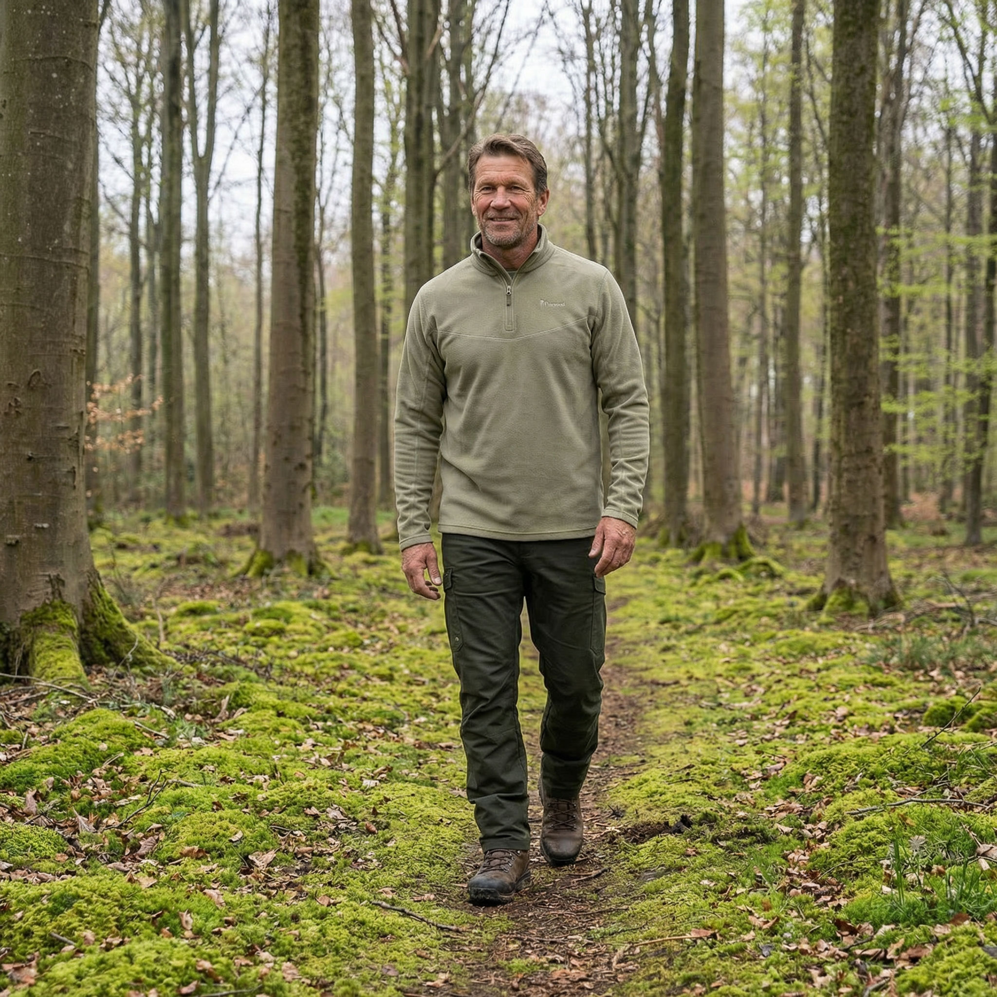 Pinewood Tiveden fleecetr&oslash;je, Mellem khaki