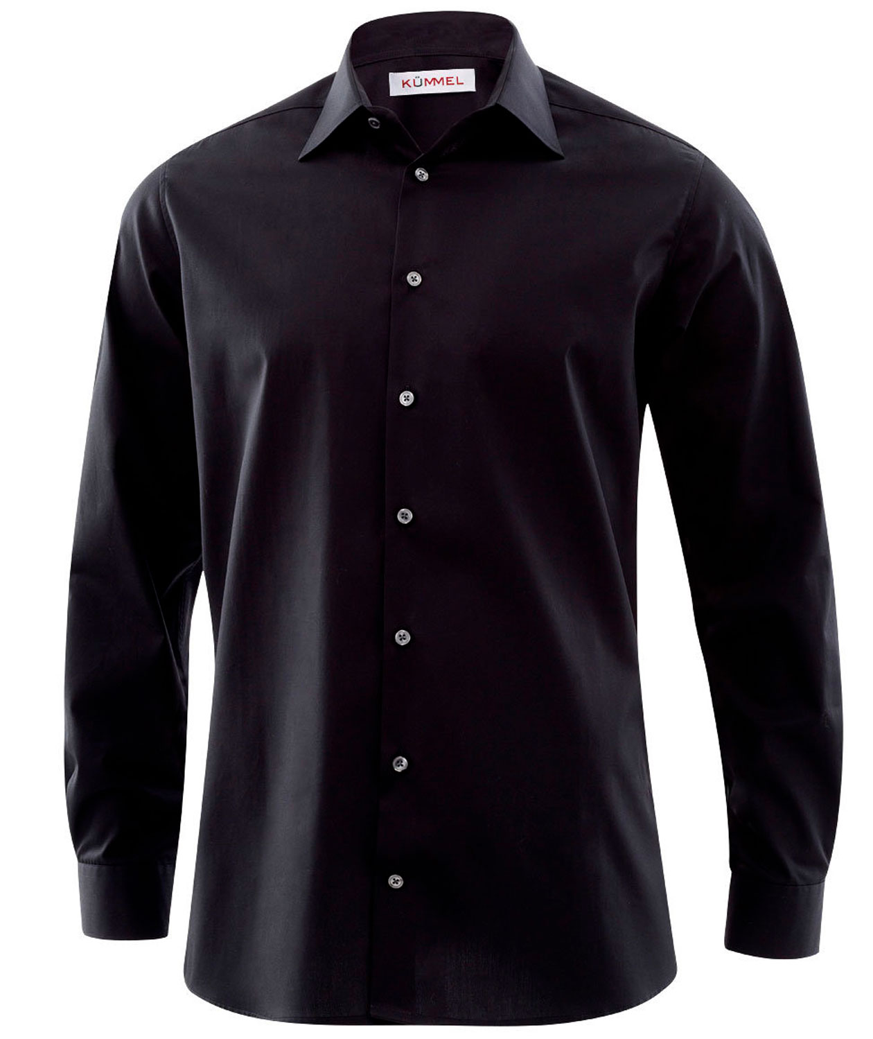 K&uuml;mmel Frankfurt Slim fit Hemd mit extra &Auml;rmell&auml;nge, Schwarz, Schwarz, swatch