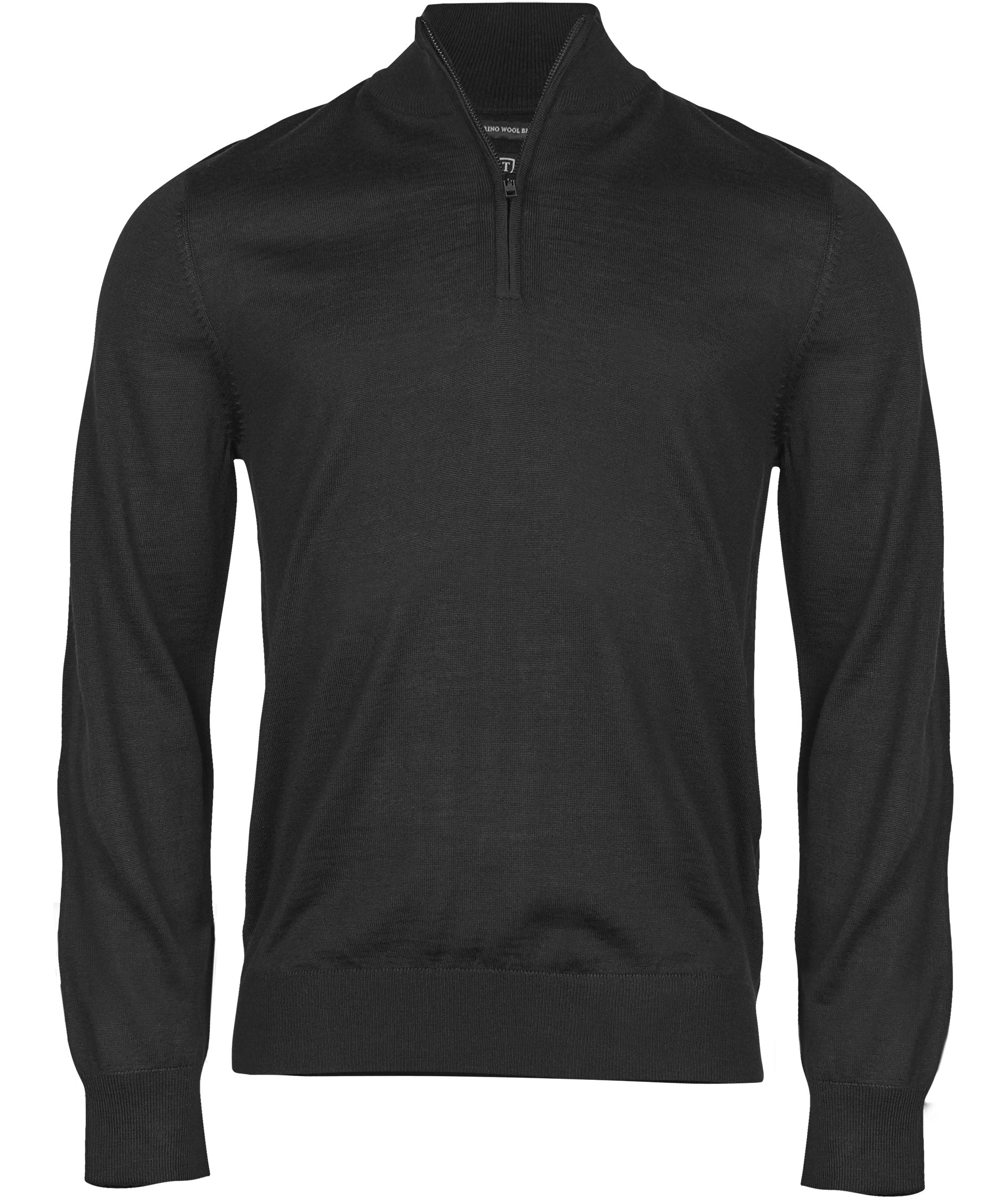 Tee Jays Half-zip Sweatshirt, Black, Black, swatch