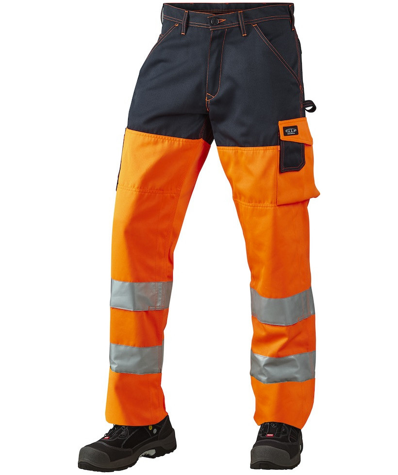 J.A.K. work trousers 11106, Hi-Vis Orange/Navy