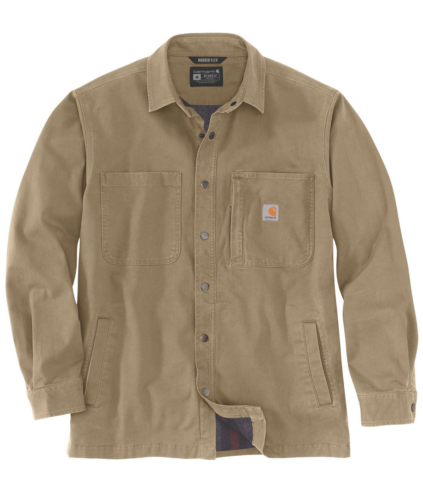 Carhartt fleece foret skjortejakke, Dark khaki, large image number 0
