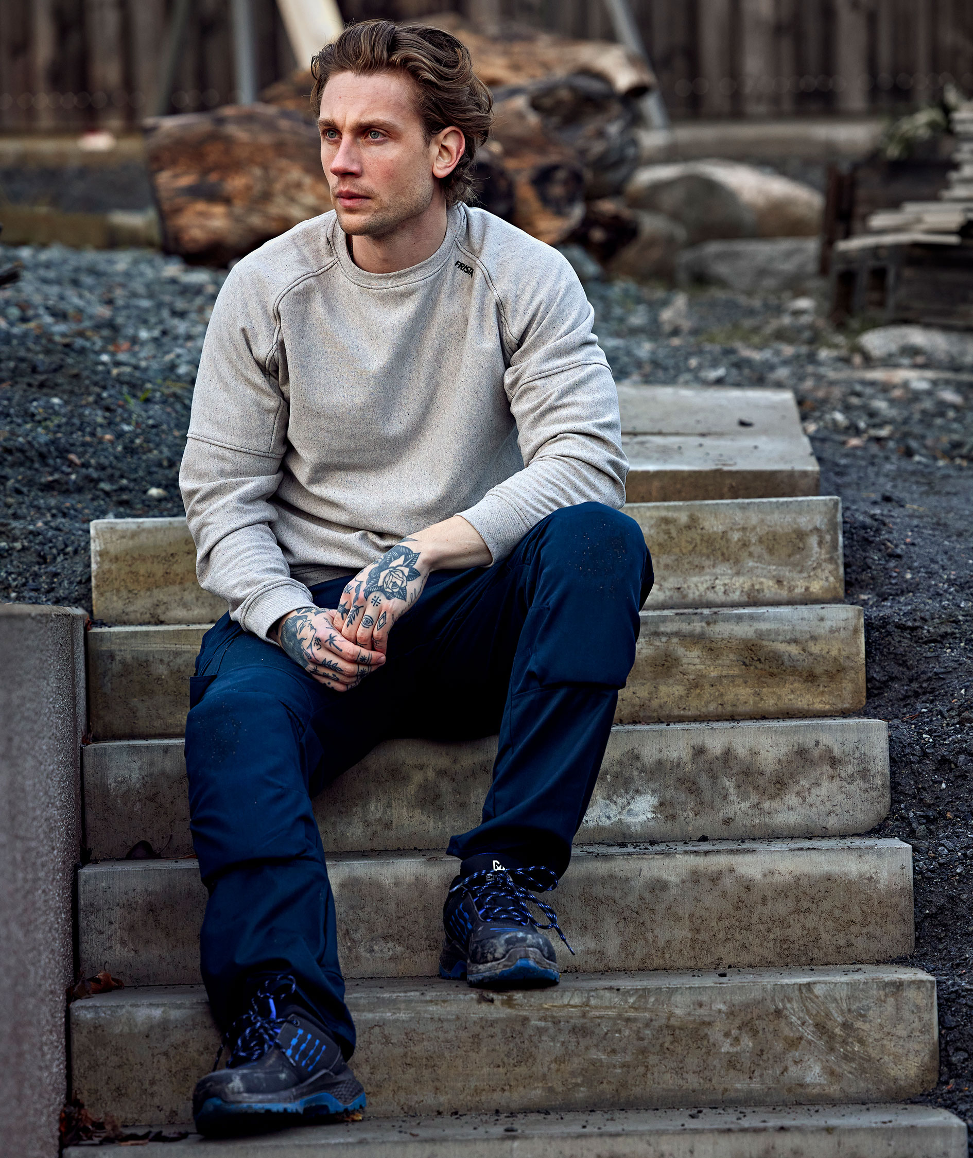 Fristads sweatshirt 7850 CLS, Gr&aring; Melange, large image number 8