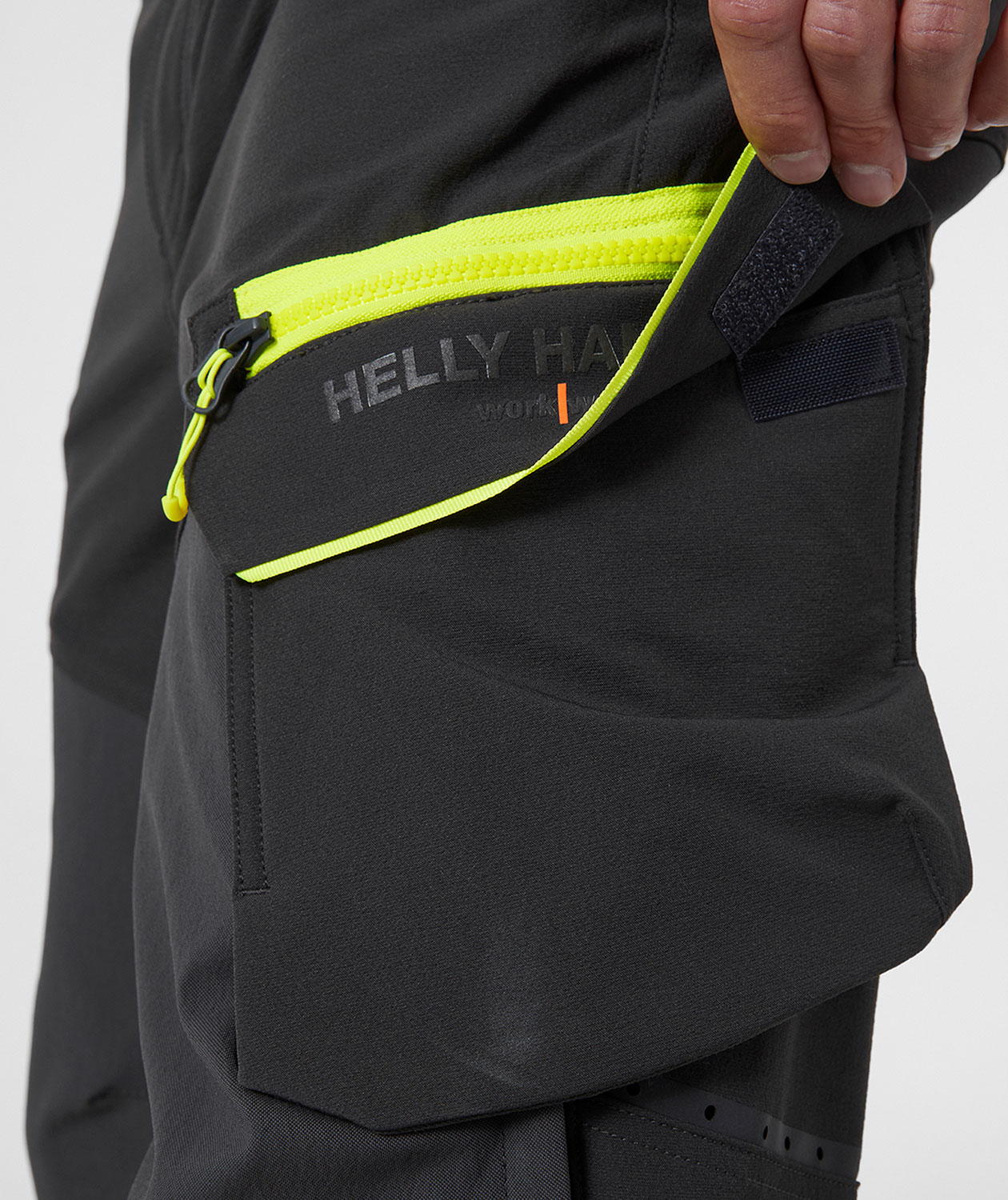 Helly Hansen ICU BRZ service trousers full stretch, Ebony/Hi-Vis Yellow, large image number 5
