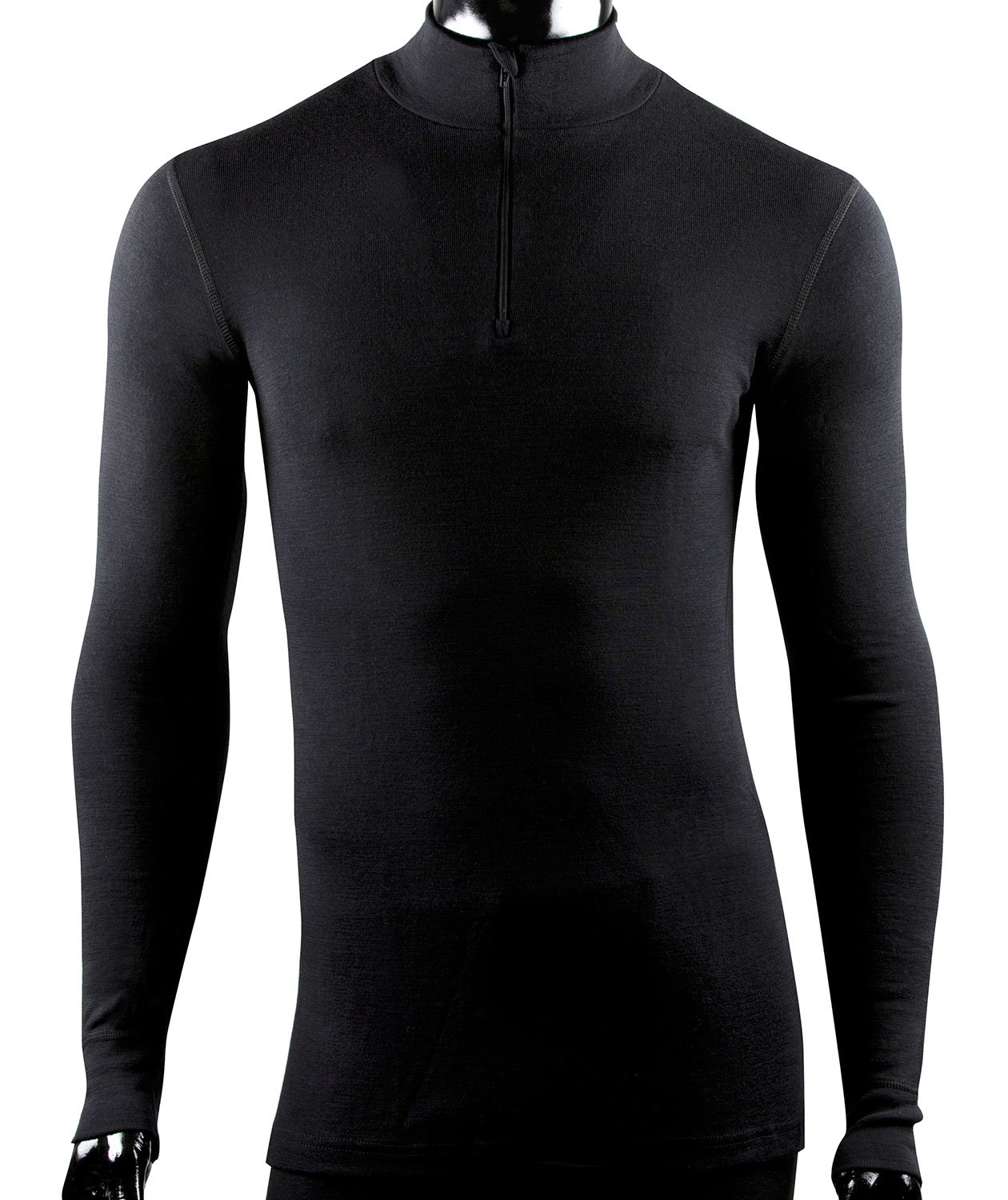 Klazig Baselayer Sweater mit Merinowolle, Schwarz