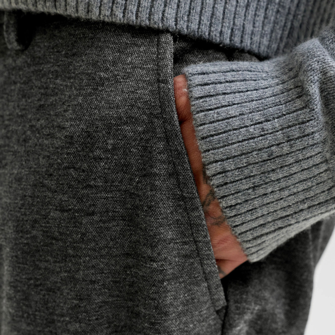 Jack & Jones JPSTOLLIE DEVON chinos, Dark Grey Melange, large image number 6