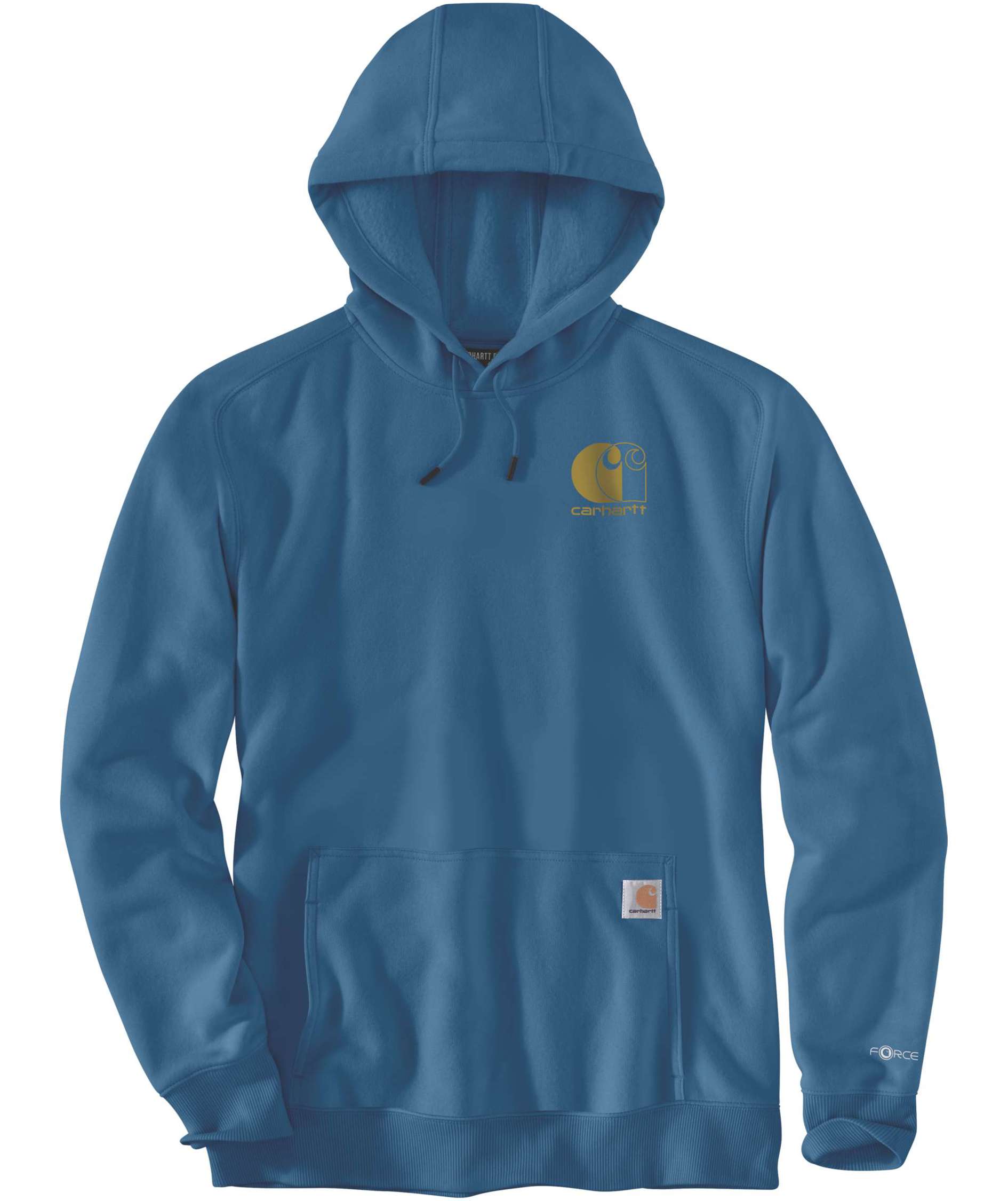 Carhartt Signature logo hoodie, Dark Horizon Blue, Dark Horizon Blue, swatch
