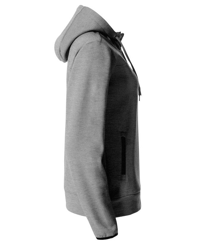 Clique Ottawa Damen Hoodie, Grau Meliert, large image number 4