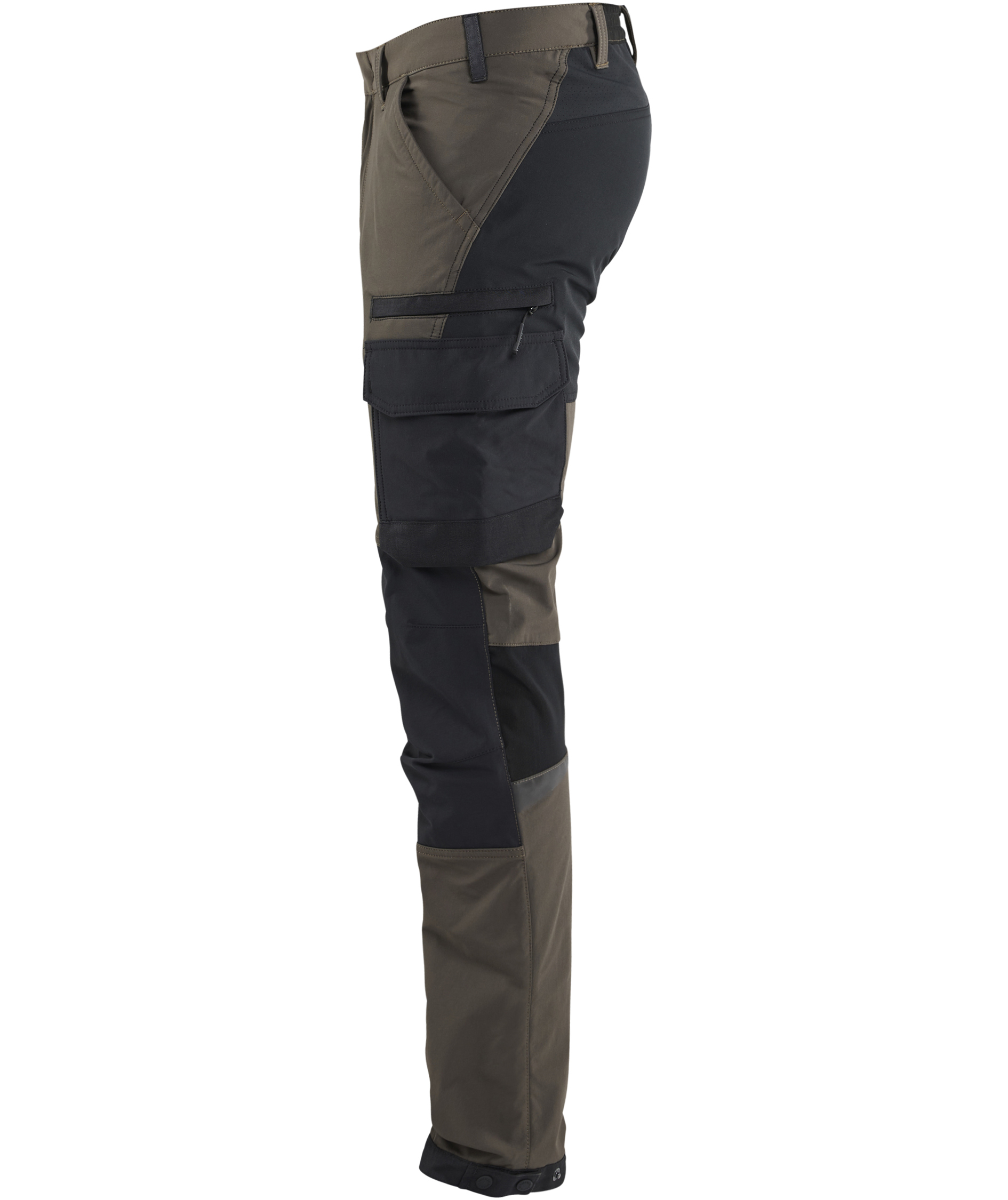 Bl&aring;kl&auml;der servicebukser full stretch, Olivengr&oslash;n/Sort, large image number 4