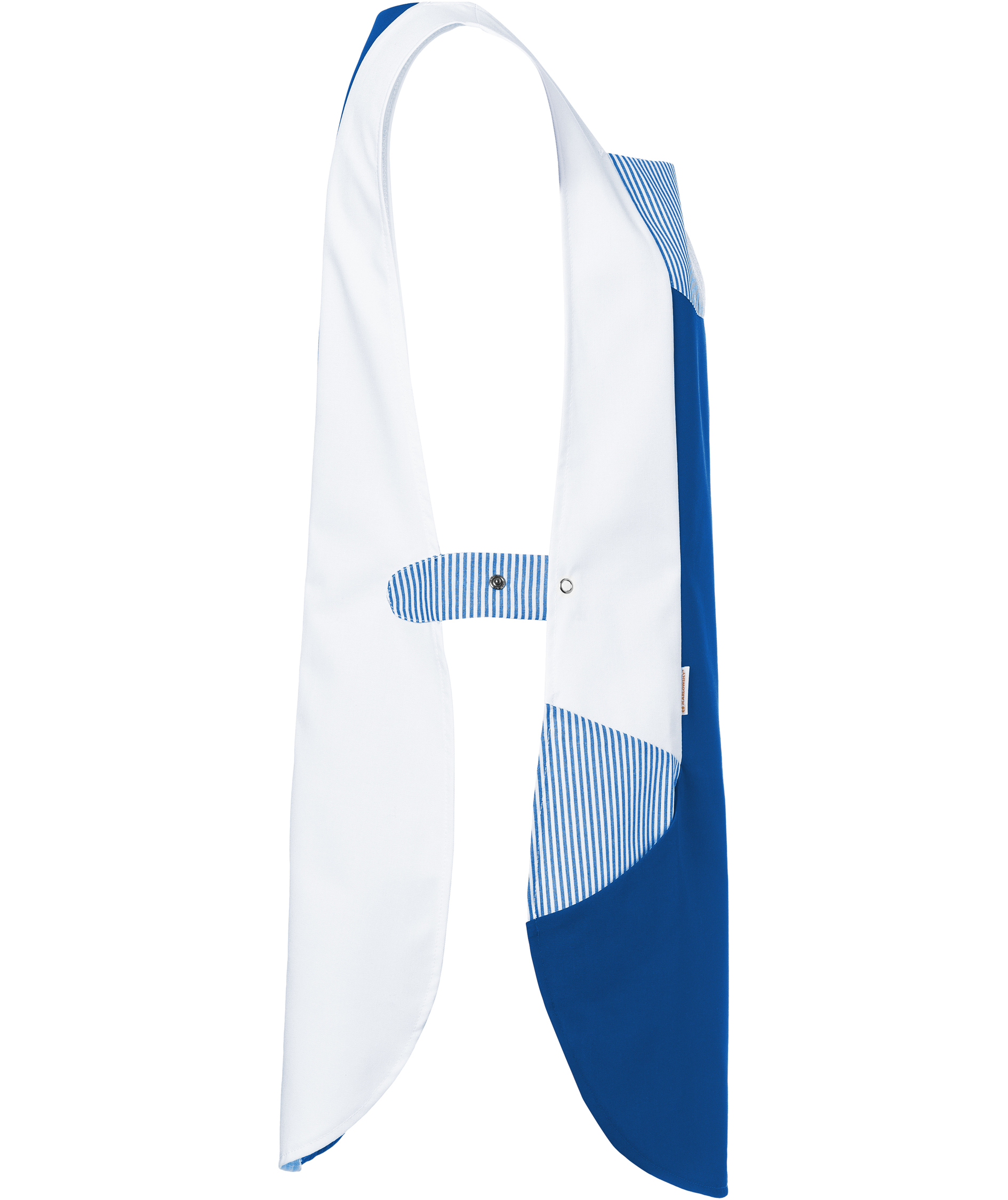 Karlowsky Laila women's sandwich apron, Blue/white, large image number 4