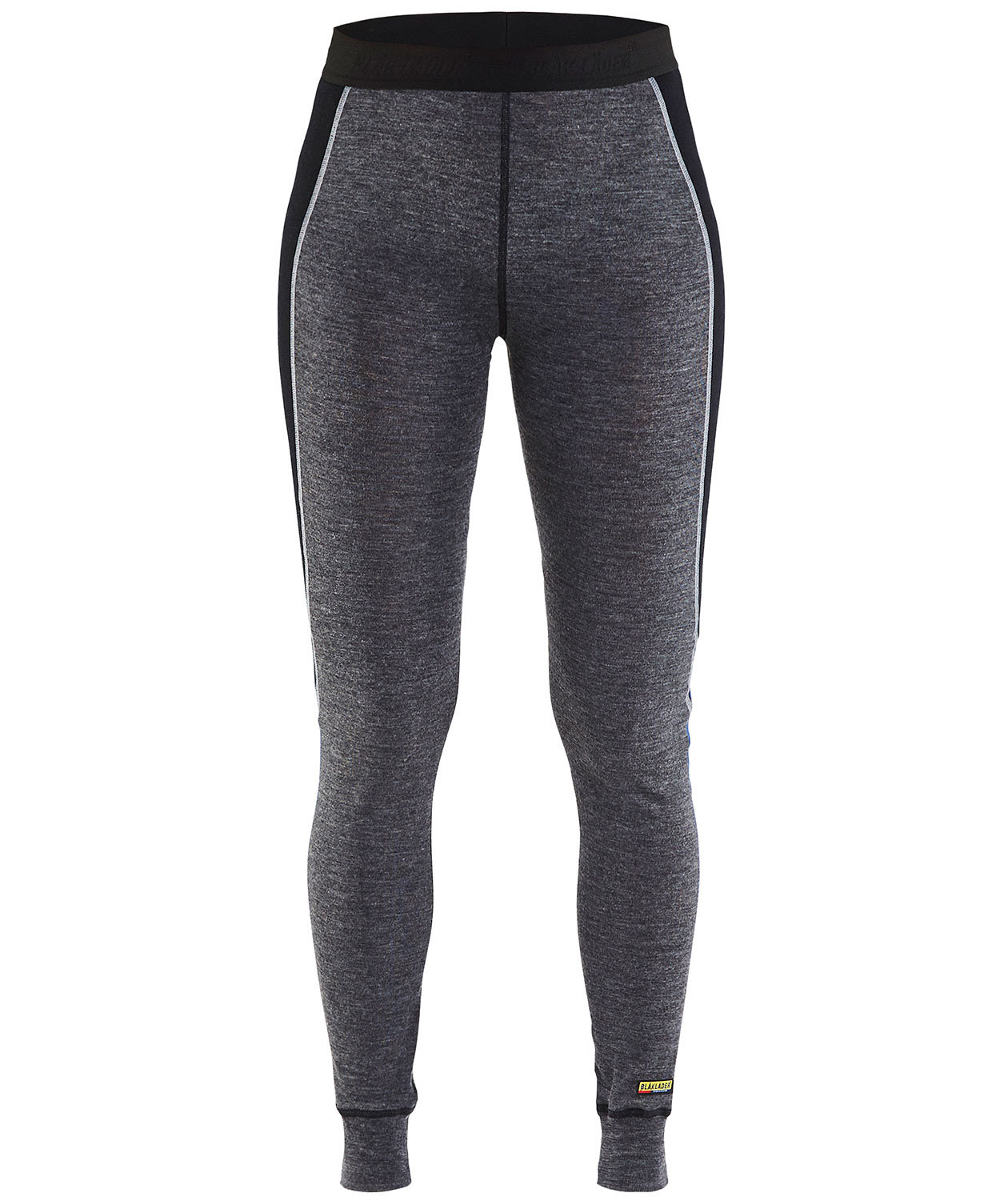 Bl&aring;kl&auml;der WARM underst&auml;ll dam med merinoull, Gr&aring;/Svart