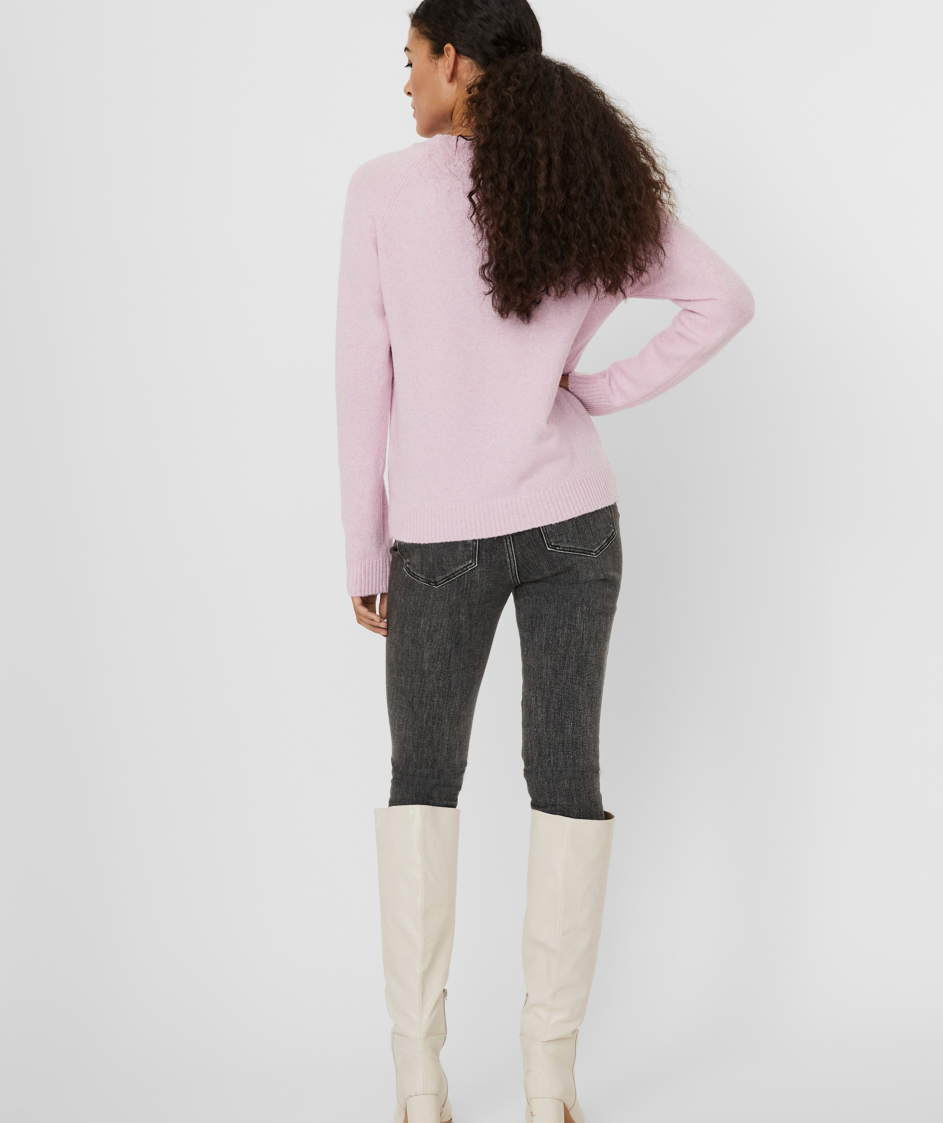 Vero Moda VMDOFFY stickad tr&ouml;ja dam, Pastel Lavender Melange, large image number 2