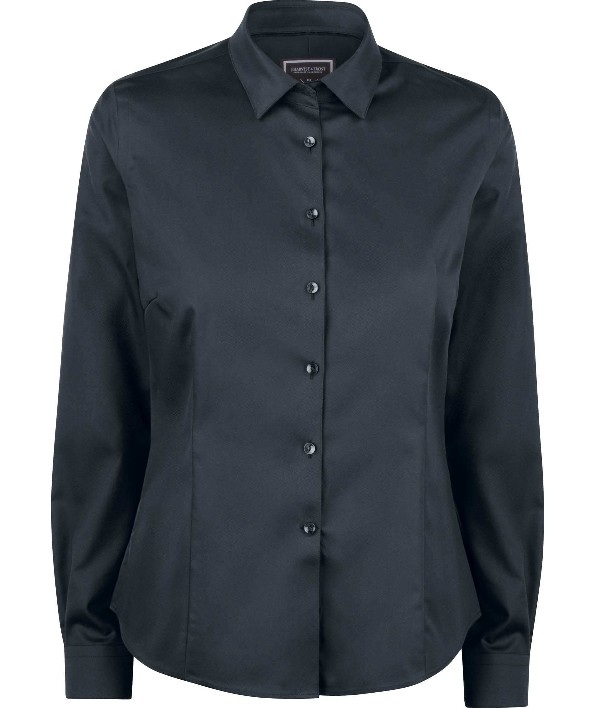 J. Harvest & Frost Black Bow 60 lady fit skjorta, Svart, Svart, swatch