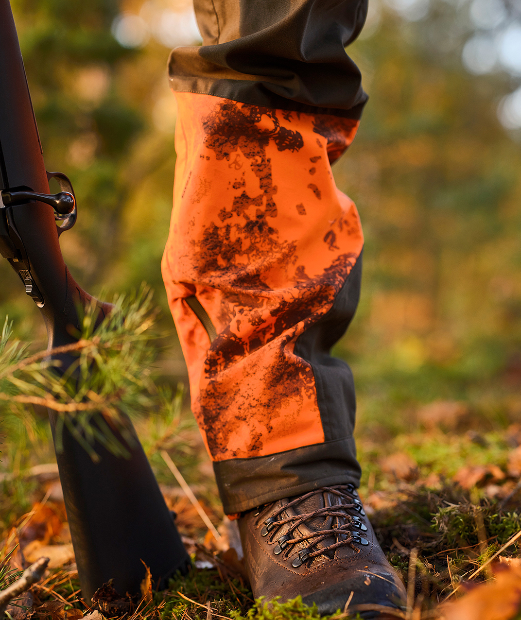 Pinewood Furudal Tracking Camou bukser, Mosgr&oslash;n/strata blaze, large image number 3