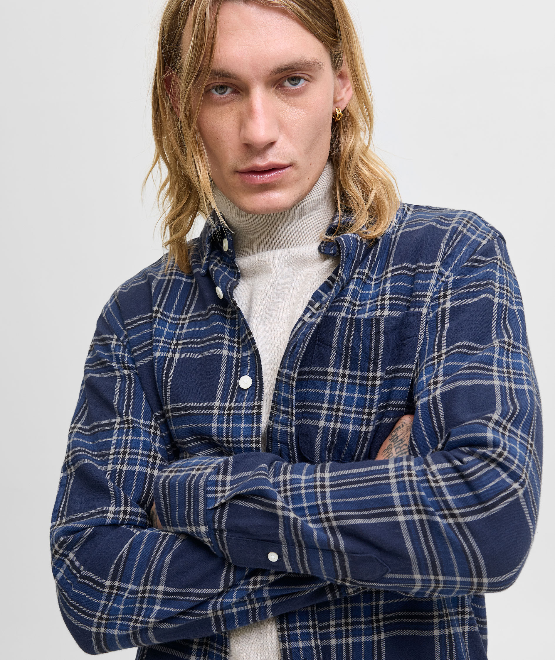 Jack & Jones Premium JPRBLUBROOK CHECK skjorte, Dark navy, large image number 3