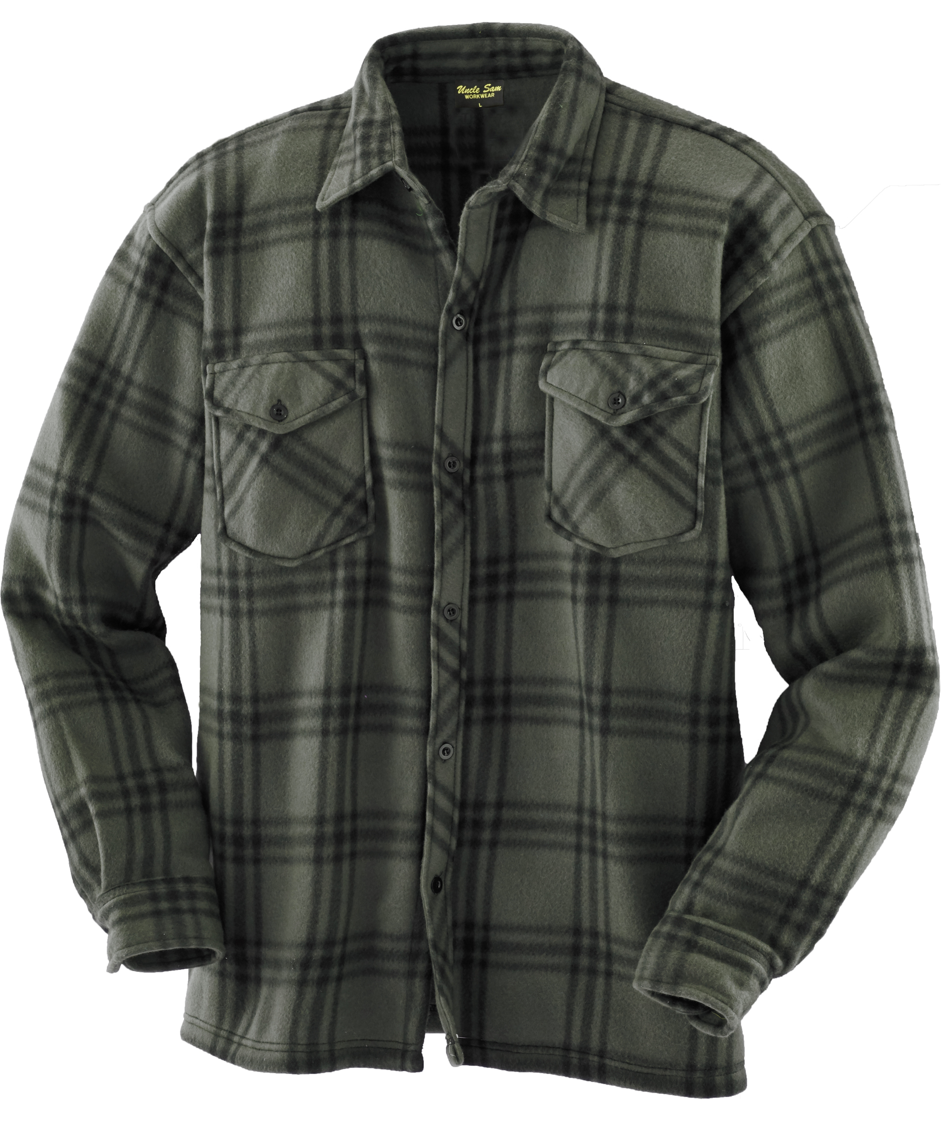 Uncle Sam fleece shirt, Black/Lime