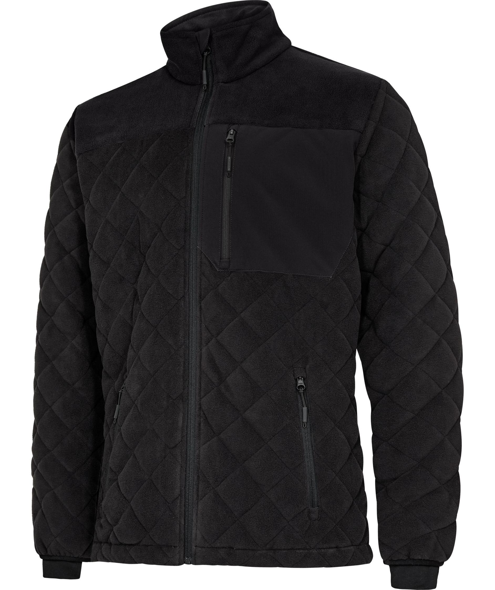 Engel Entire vattert fleecejakke, Svart, large image number 2