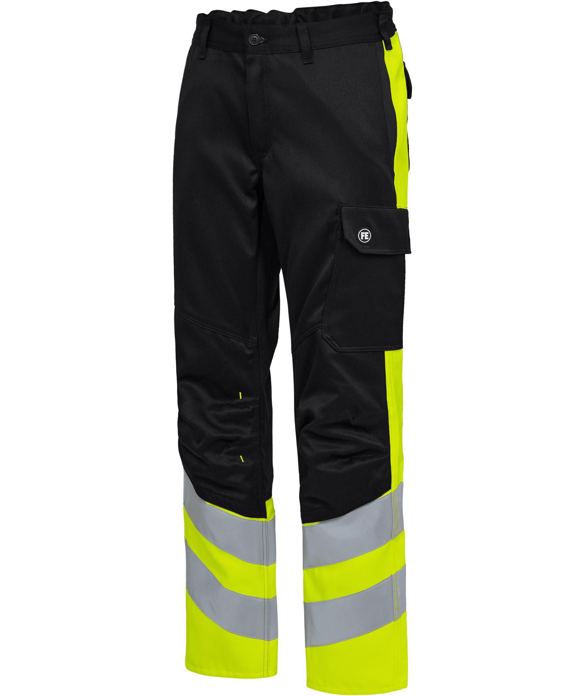Engel Safety+ arbejdsbukser, Sort/Hi-Vis Gul, large image number 2