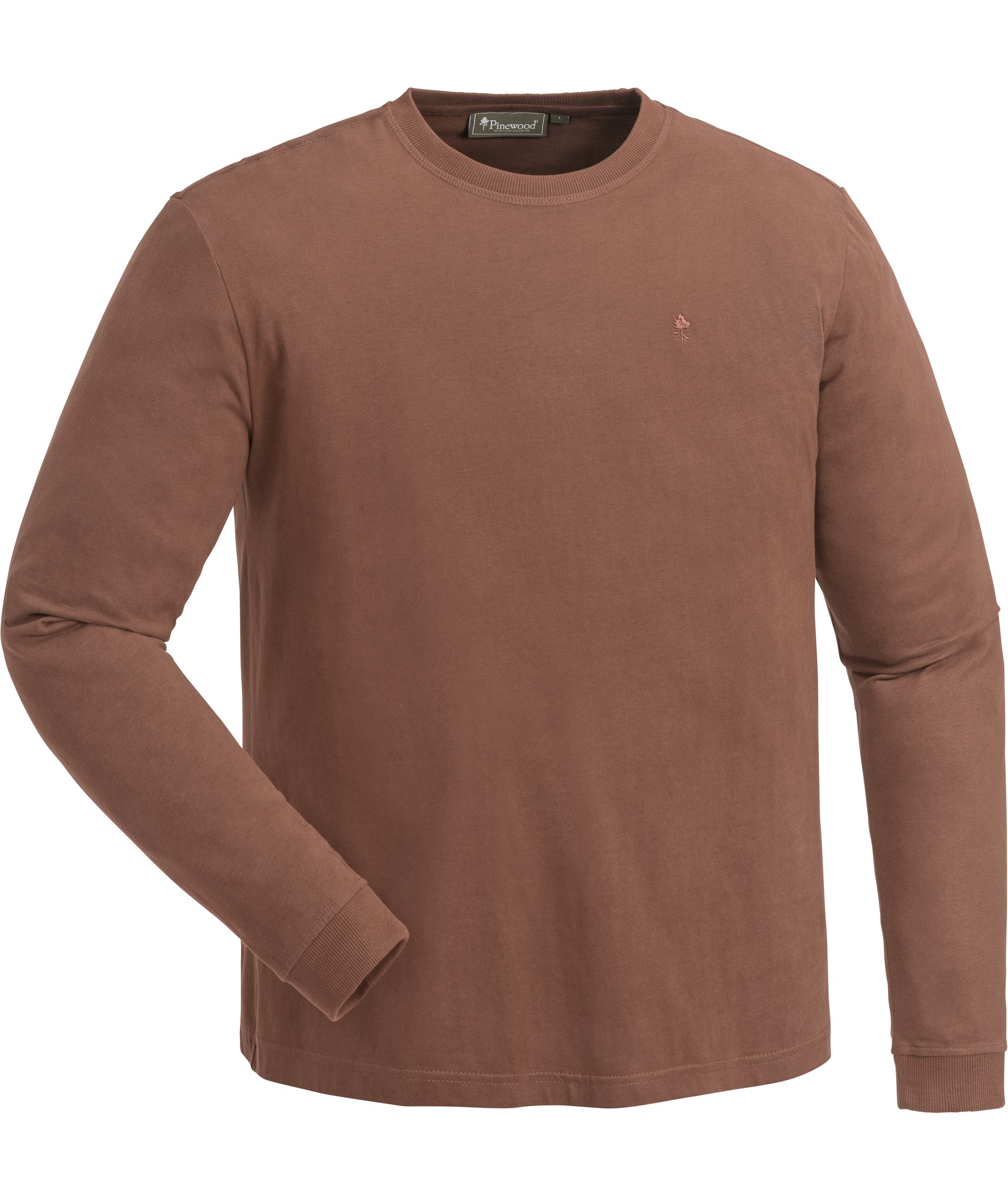 Pinewood Peached lang&aelig;rmet T-shirt, Dark Copper