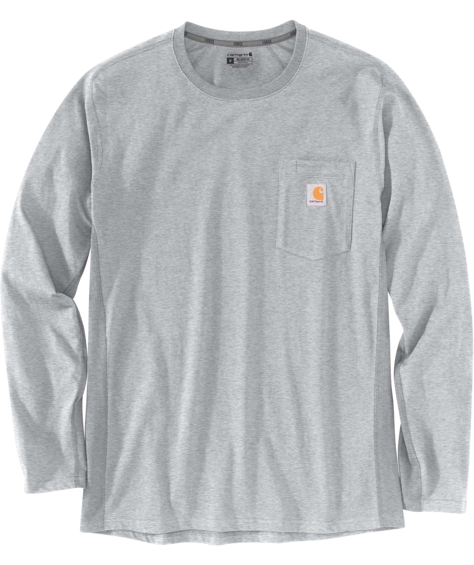 Carhartt l&aring;ng&auml;rmad T-shirt, Heather Grey