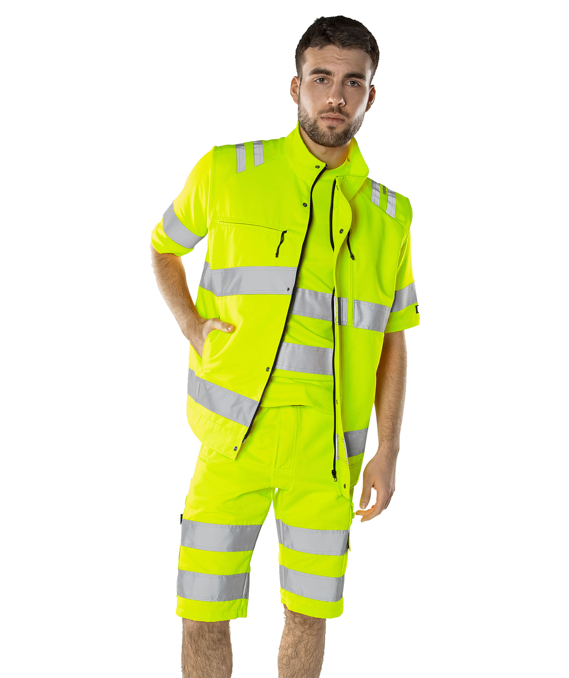 Fristads Green arbejdsvest 5067 GPLU, Hi-Vis&nbsp;Gul