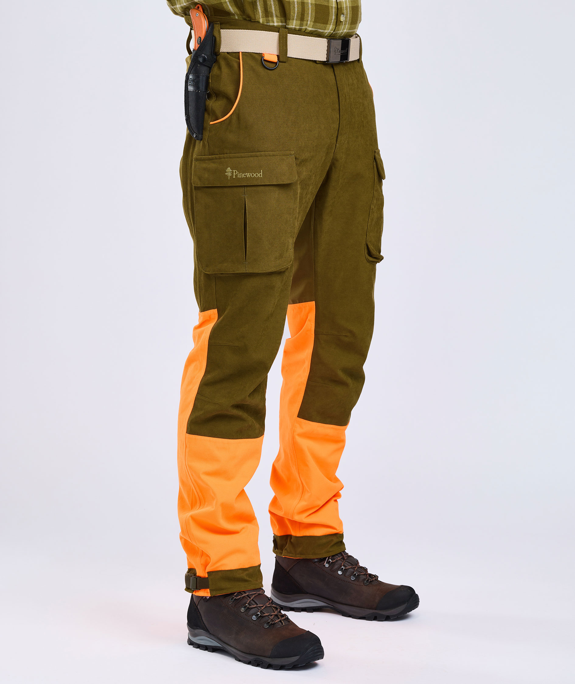 Pinewood Furudal Expert 2L Hunting bukser, Olive Green/Orange, large image number 4