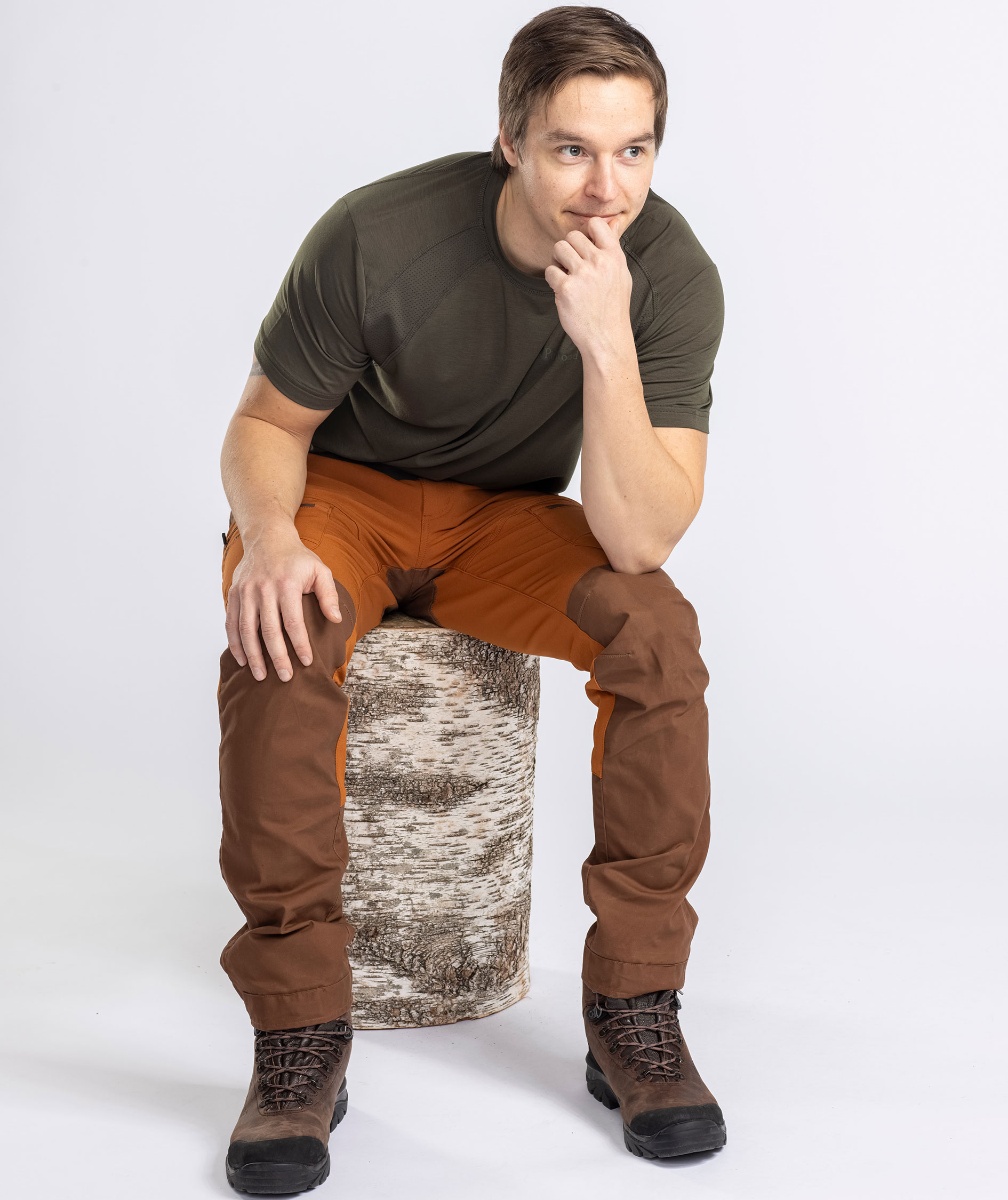 Pinewood Finnveden Hybrid bukser, Fudge/Nougat, large image number 6