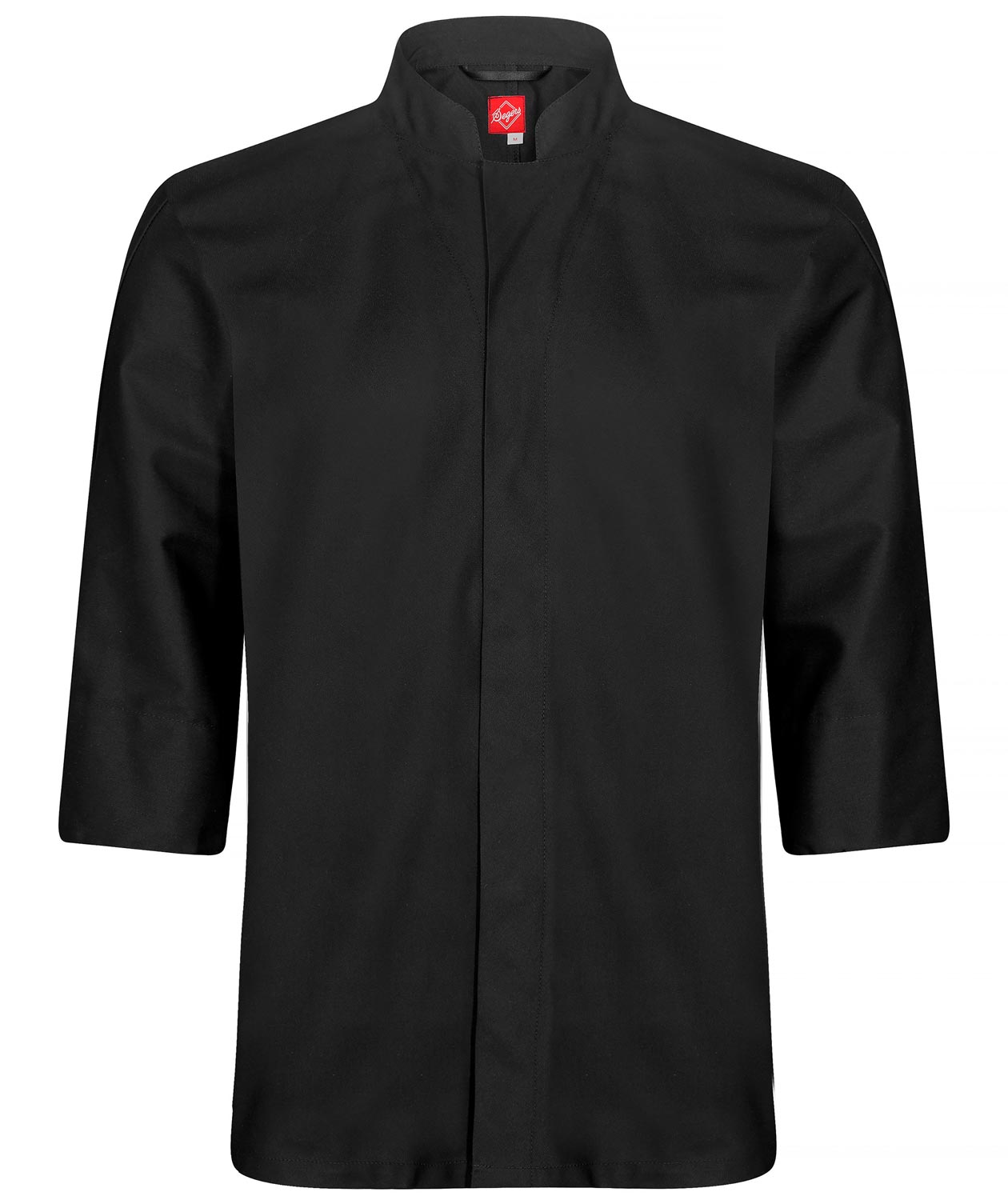 Segers 1501 3/4 &auml;rmad kockskjorta, Svart