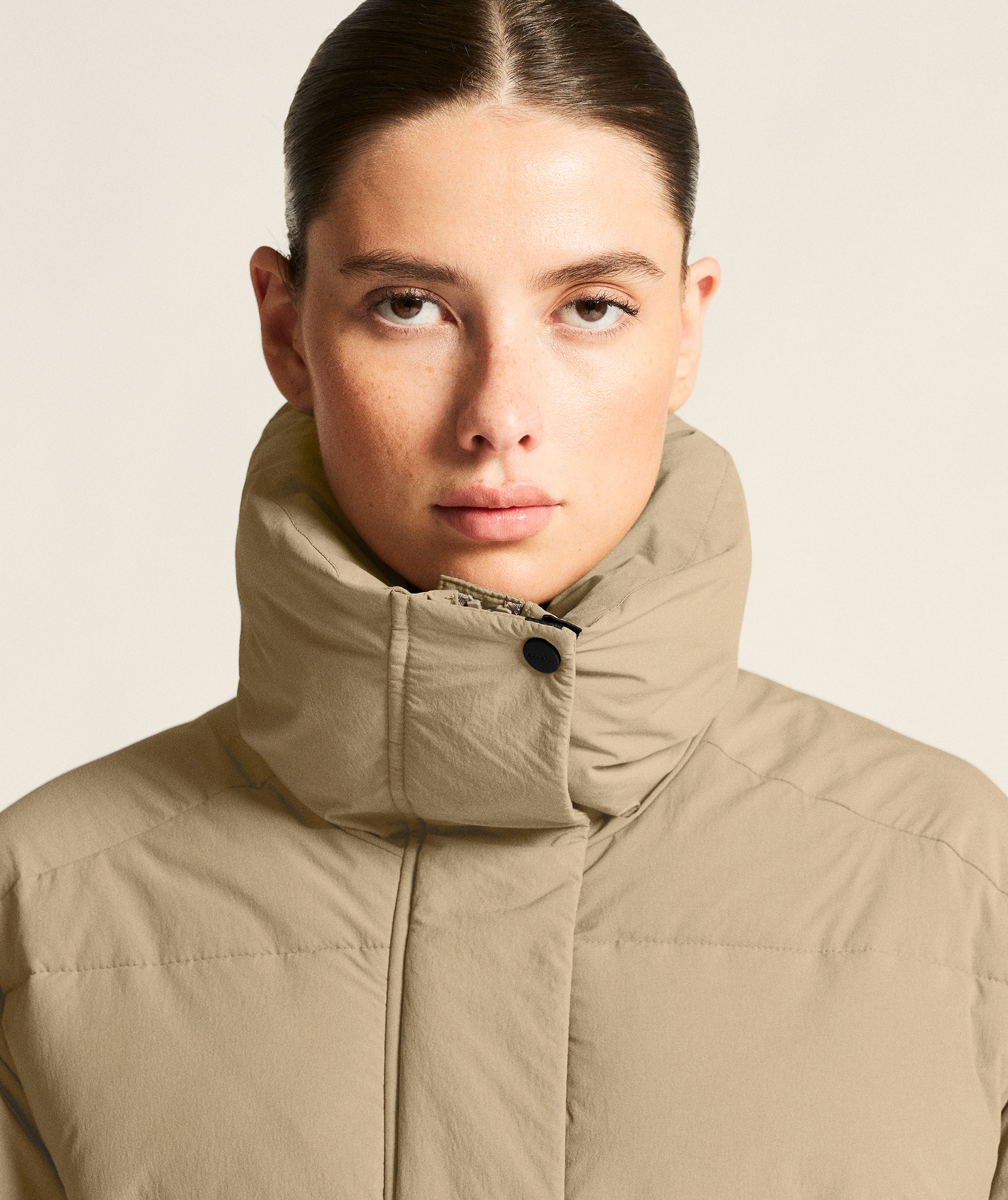 Craft Urban women's long quilted winter jacket, Taupe, large image number 5