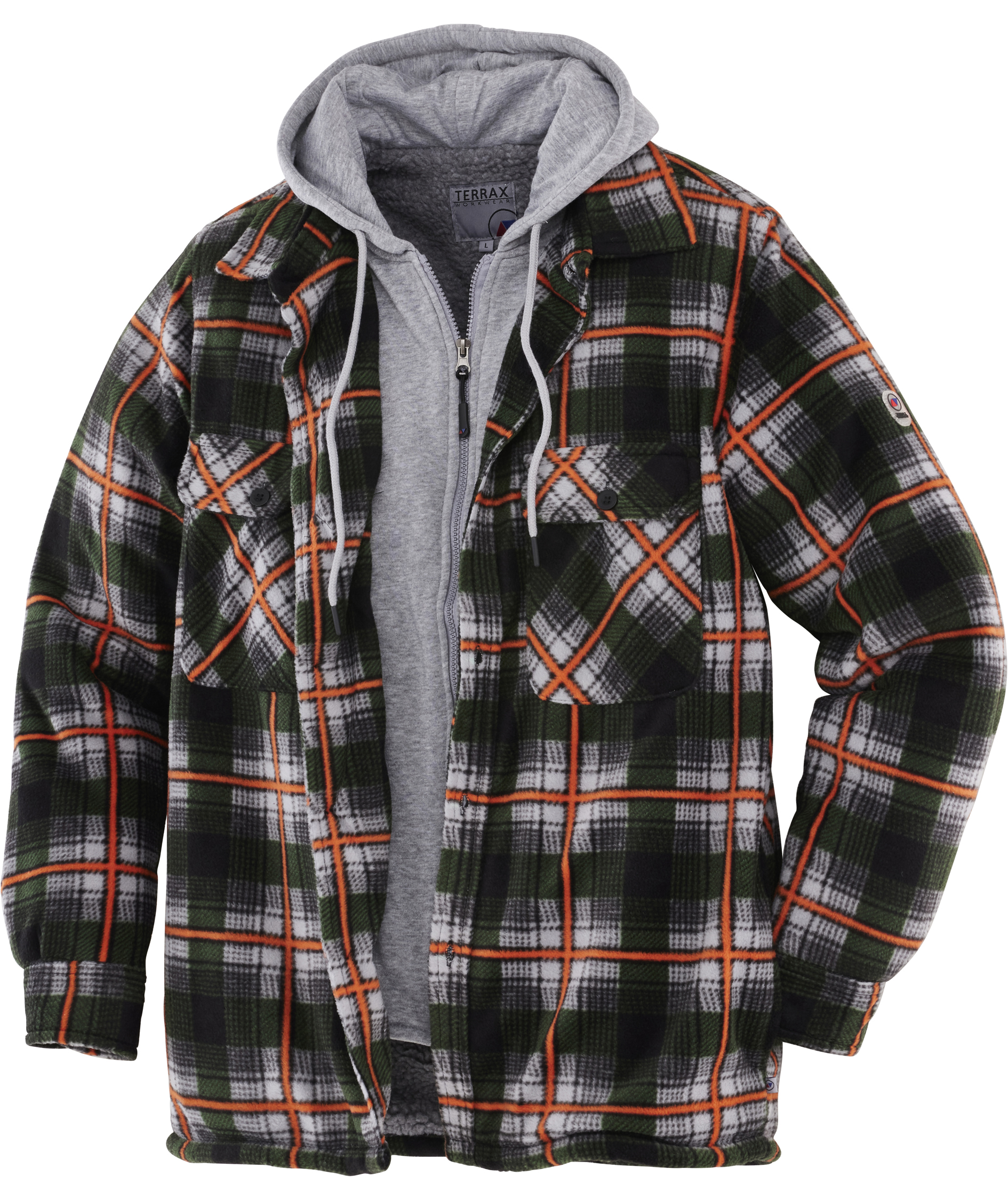 Terrax skjortjacka, Forest Green/Orange