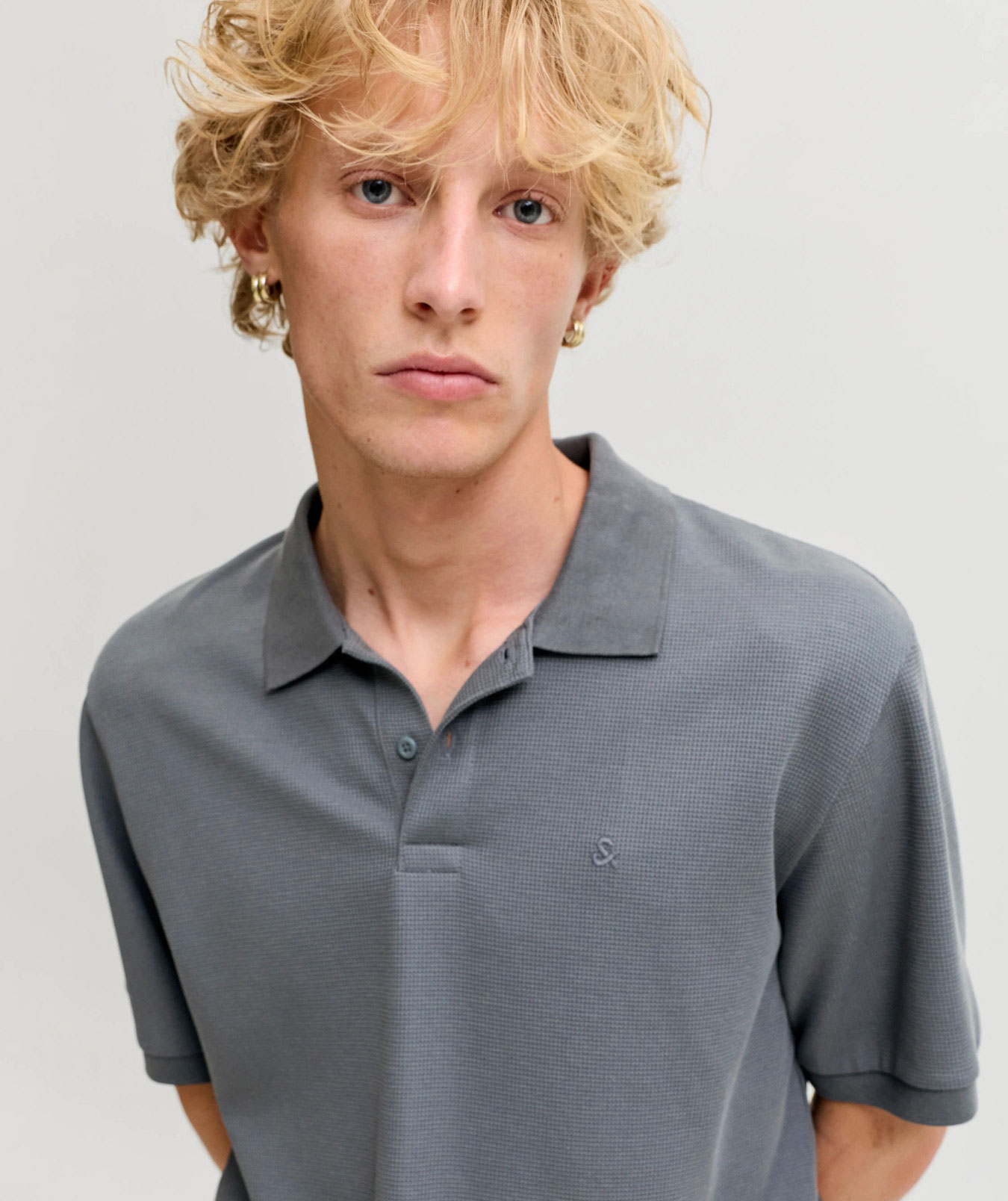 Jack & Jones JJEAUSTIN Polo shirt, Turbulence, large image number 3