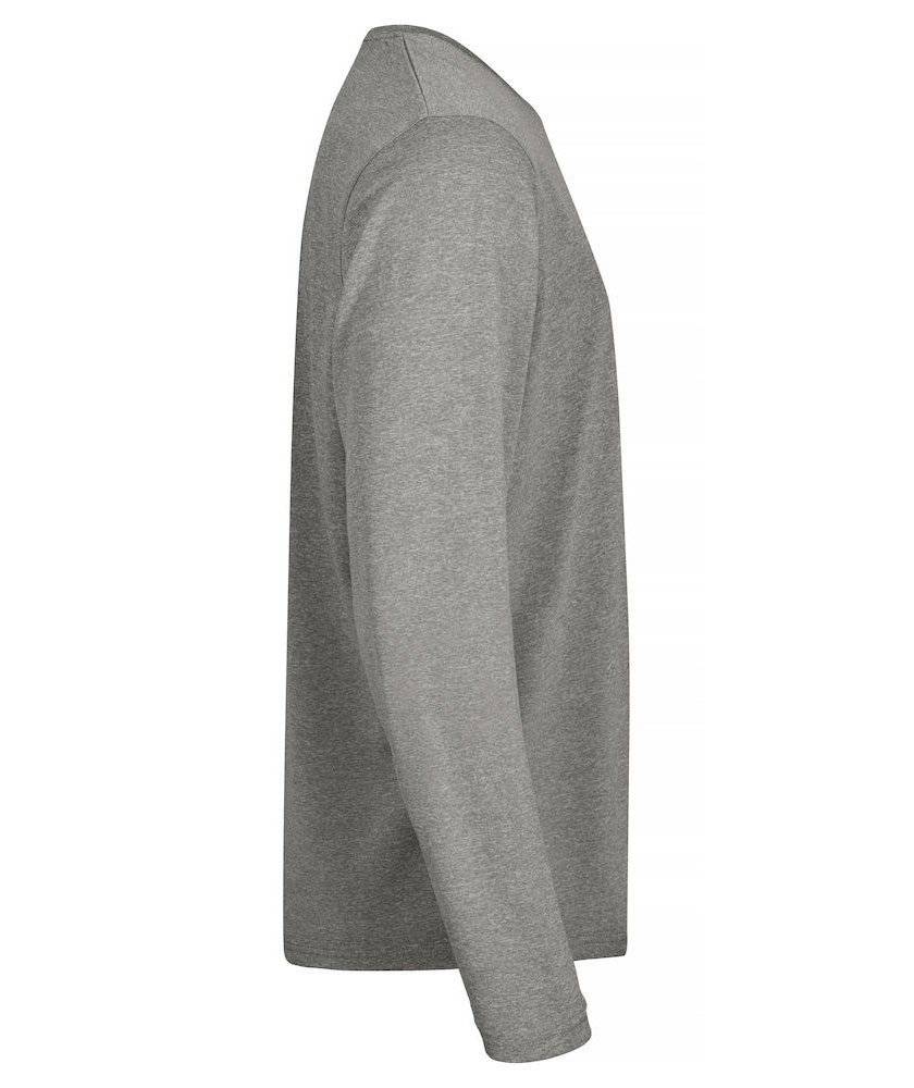 Clique Basic Active-T langermet T-skjorte, Grey melange, large image number 3