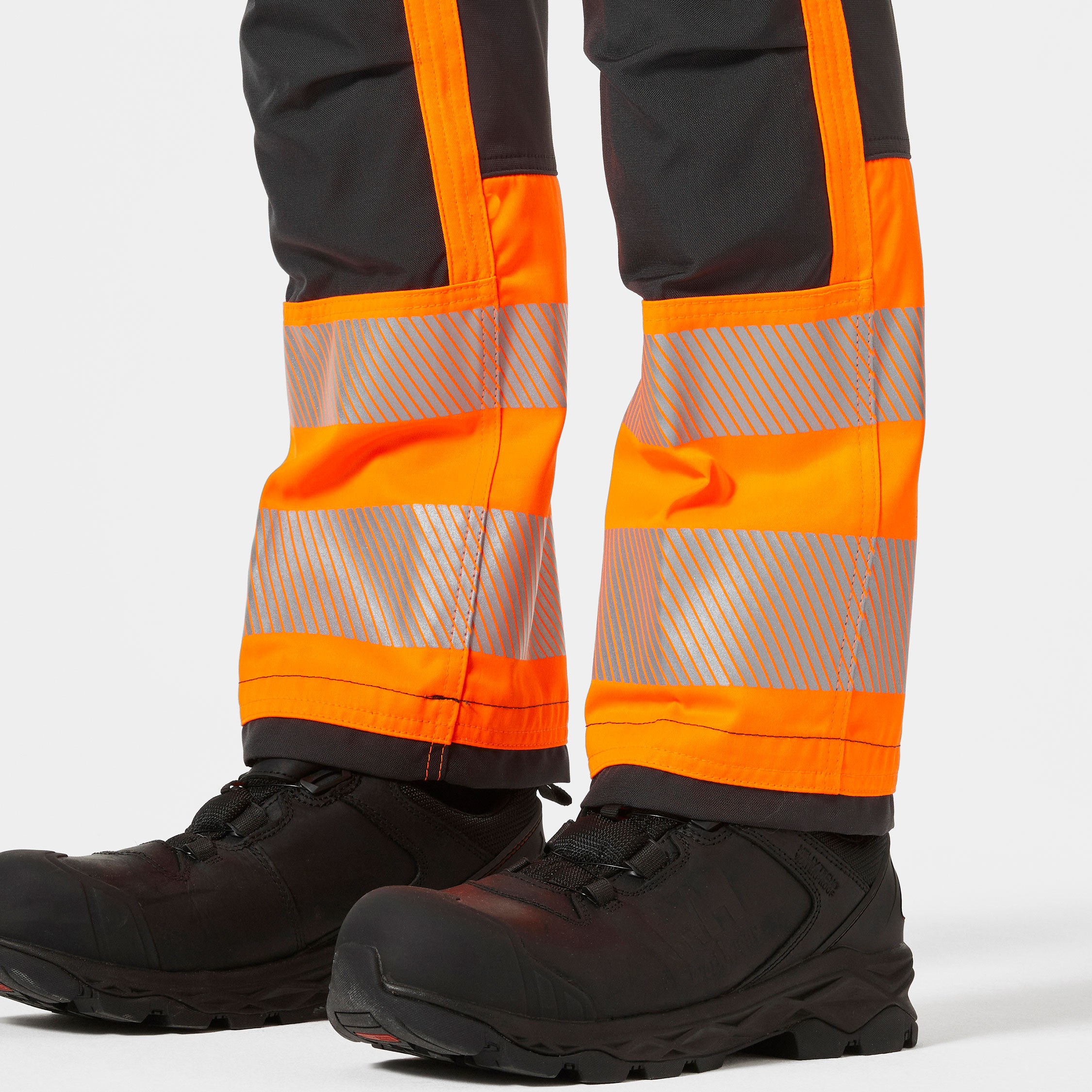 Helly Hansen ICU h&aring;ndverksbukse full stretch, Hi-vis Oransje/Ebony, large image number 7