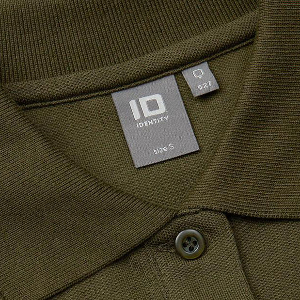 ID dame Pique Polo T-shirt med stretch, Oliven, large image number 3