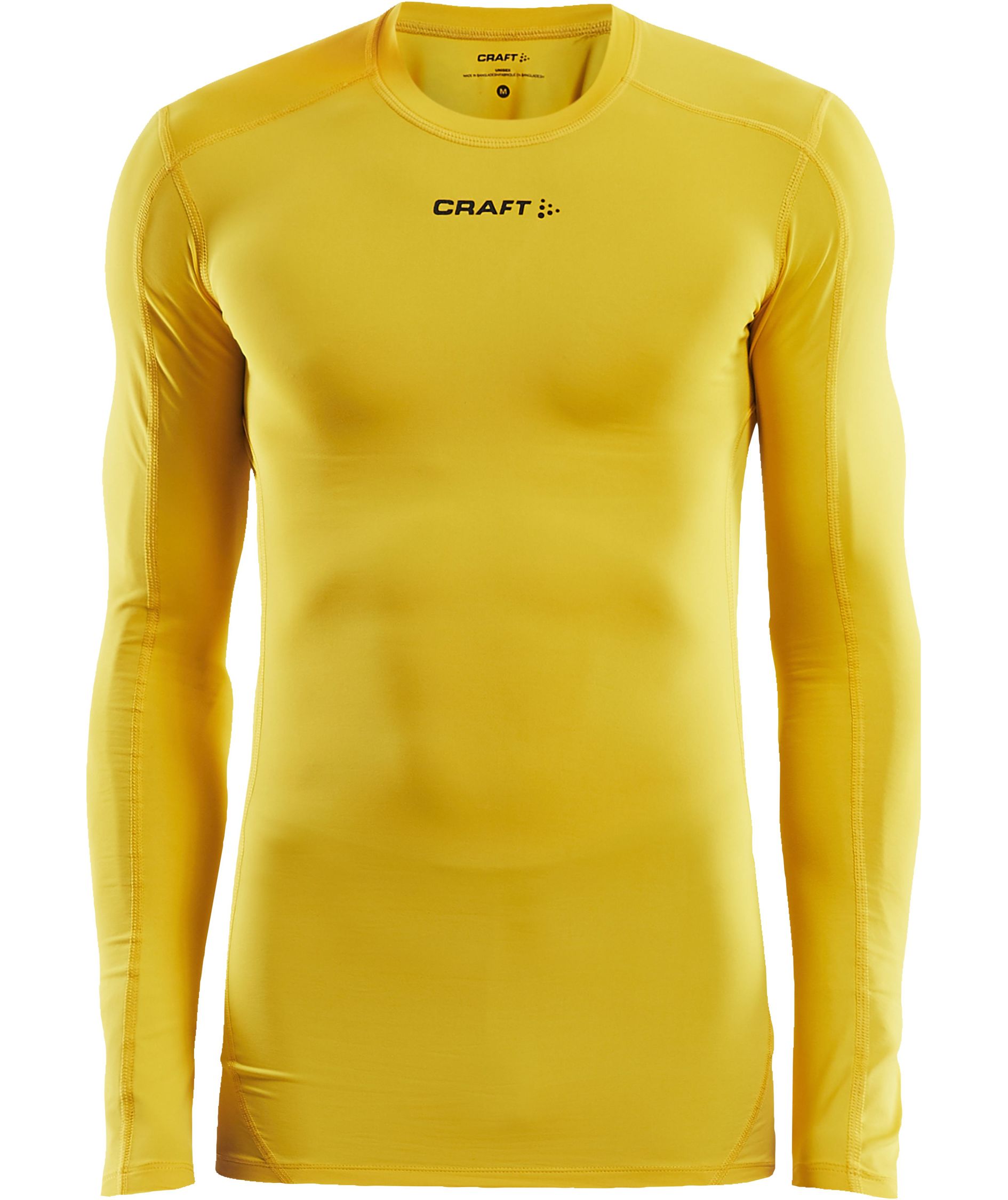 Craft Pro Control Compression l&aring;ng&auml;rmad T-shirt, Sweden yellow