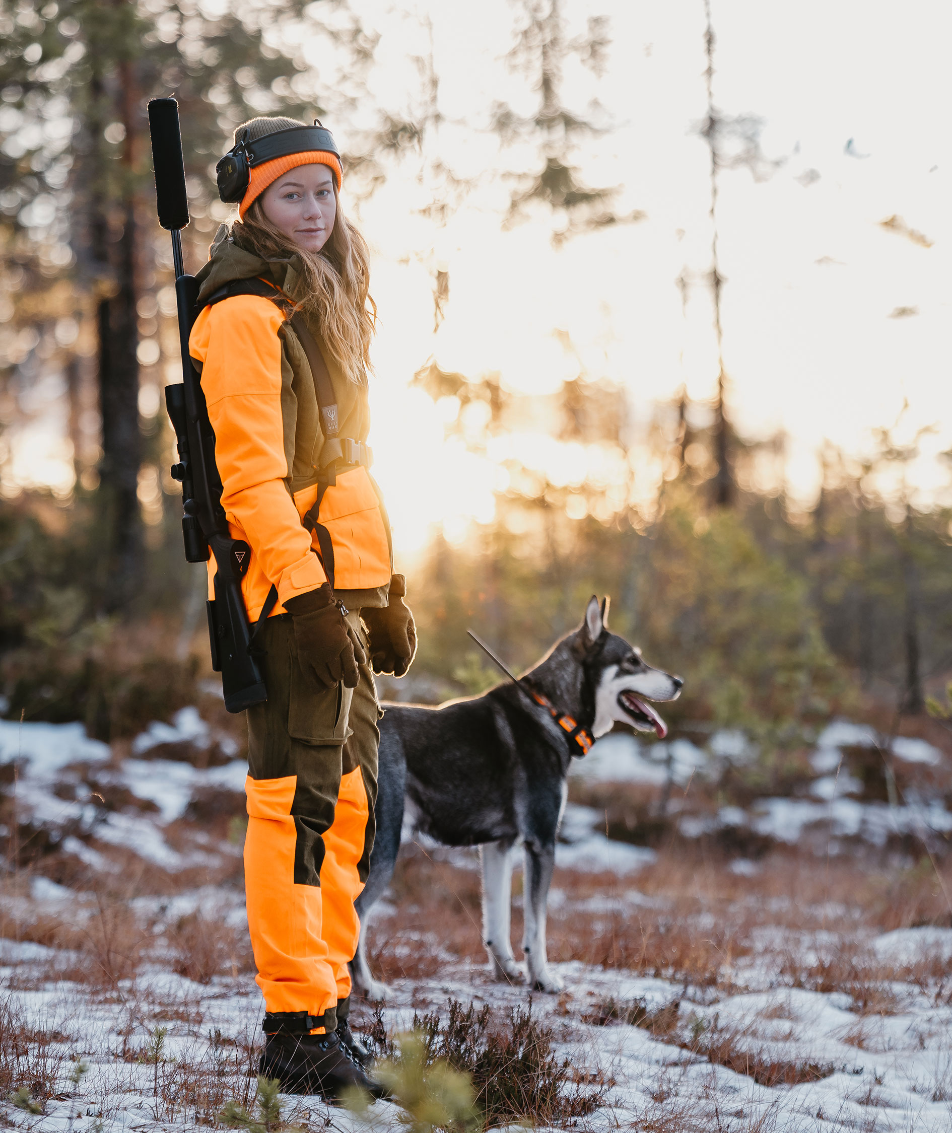 Pinewood Expert 2L Hunting damebukser, Olive Green/Orange, large image number 7
