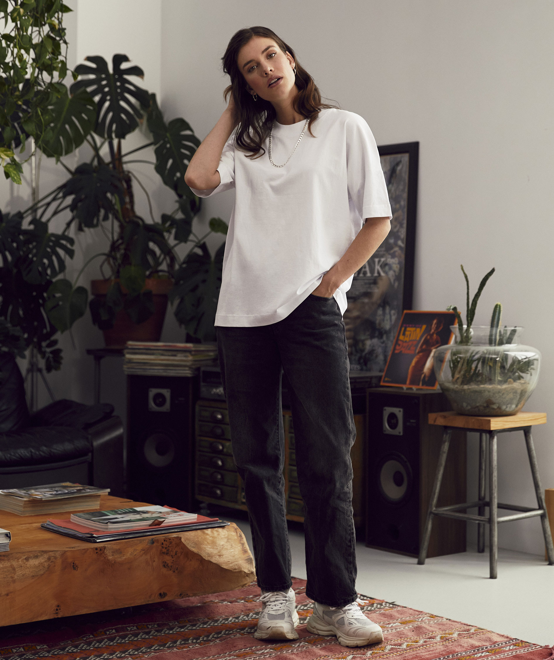 Clique Over-T T-shirt, White, large image number 5