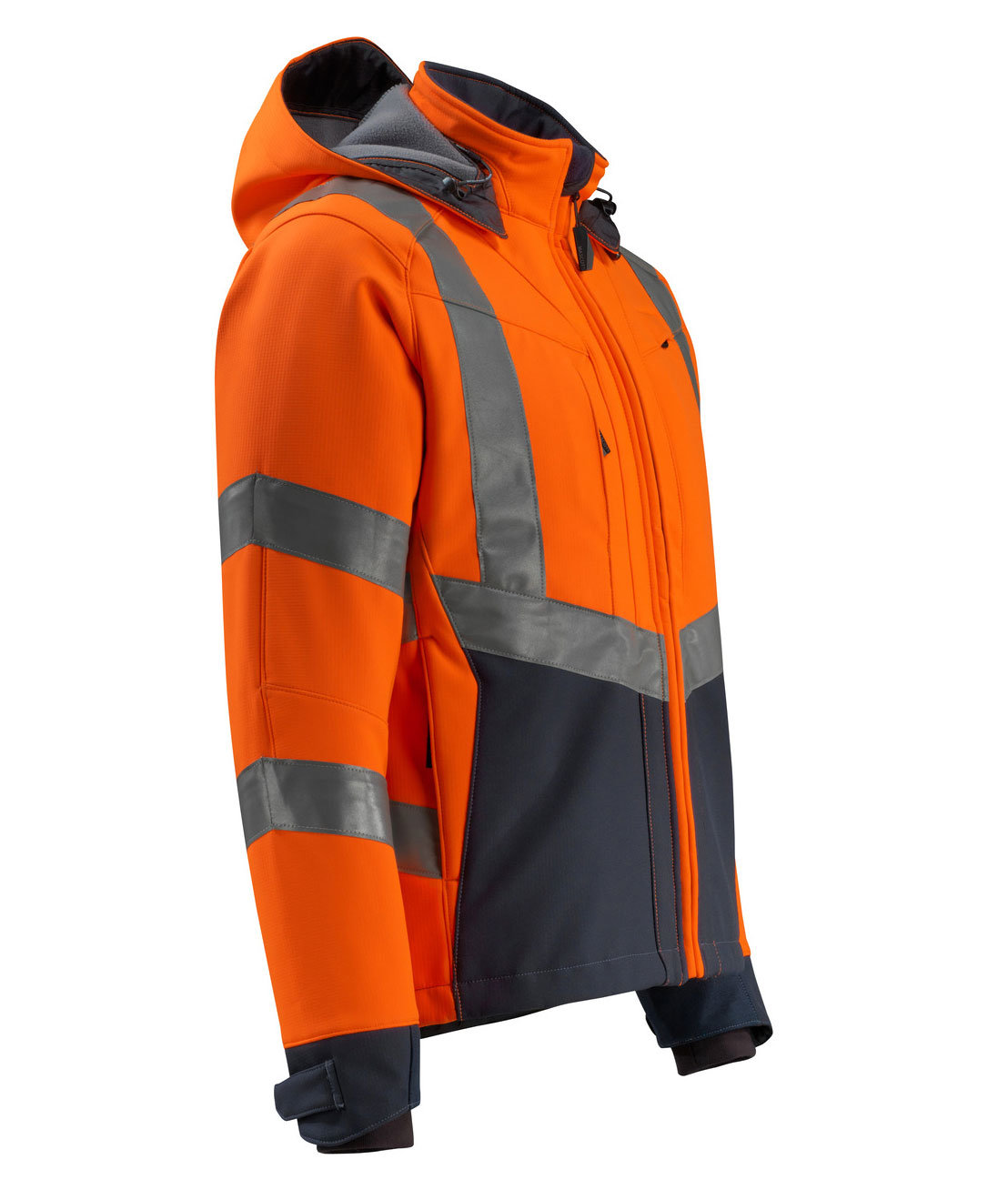 Mascot Safe Supreme Blackpool softshelljakke, Hi-vis Orange/M&oslash;rk Marine, large image number 3