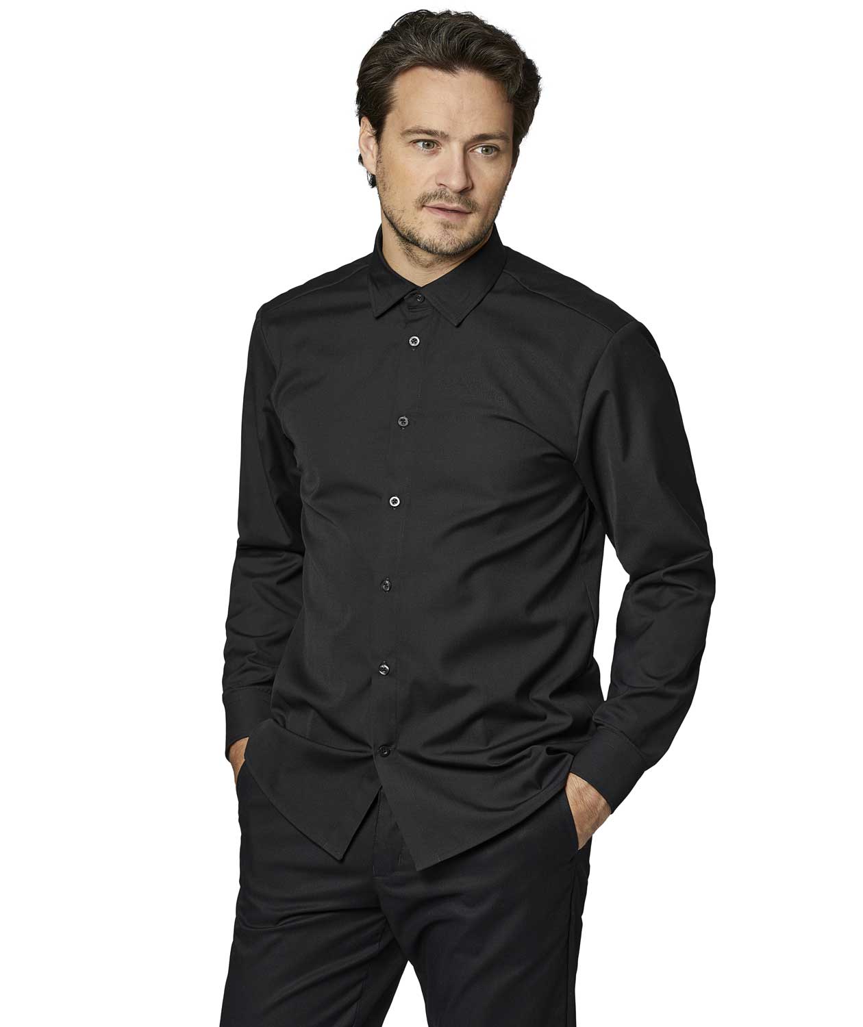 Kentaur modern fit skjorta, Svart