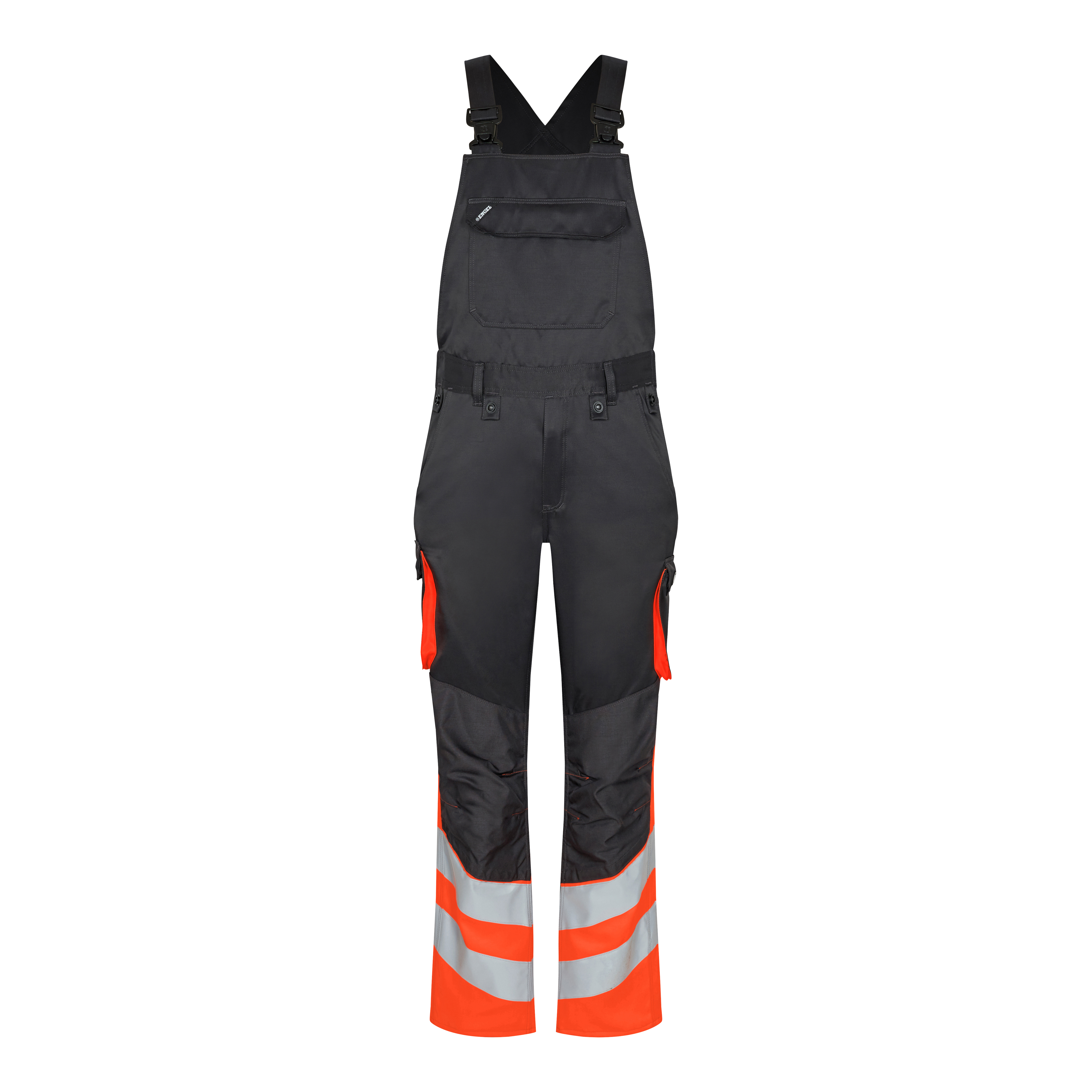Engel Safety Light Latzhose, Anthrazit/Hi-vis orange, Anthrazit/Hi-vis orange, swatch